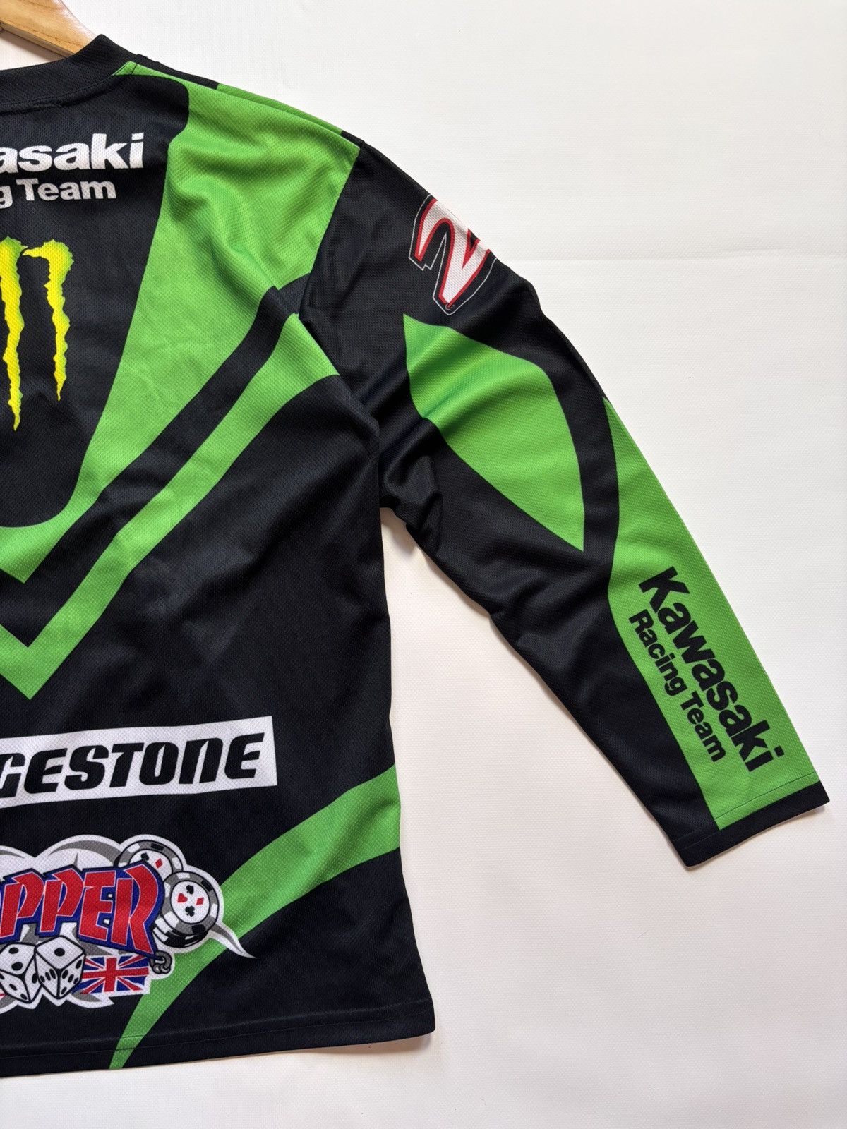 Vintage MONSTER KAWASAKI ASAP ROCKY VINTAGE RETRO RACING JERSEY (XL) Size US XL / EU 56 / 4 - 8 Thumbnail