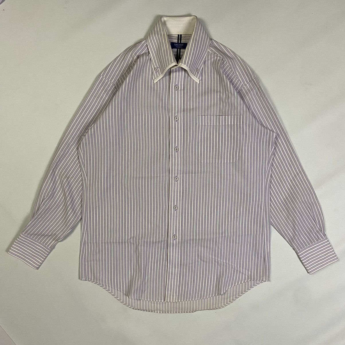 Yohji Yamamoto Y’Saccs Sacsny Stripe Button Up Size US M / EU 48-50 / 2 - 2 Thumbnail