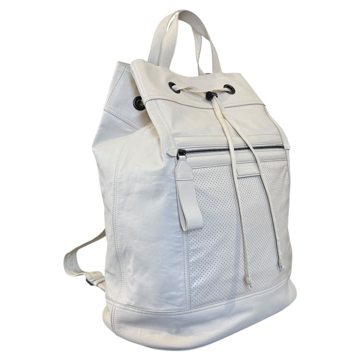 Bottega Veneta Bottega Veneta Ivory Perforated Leather Backpack Size ONE SIZE - 2 Thumbnail
