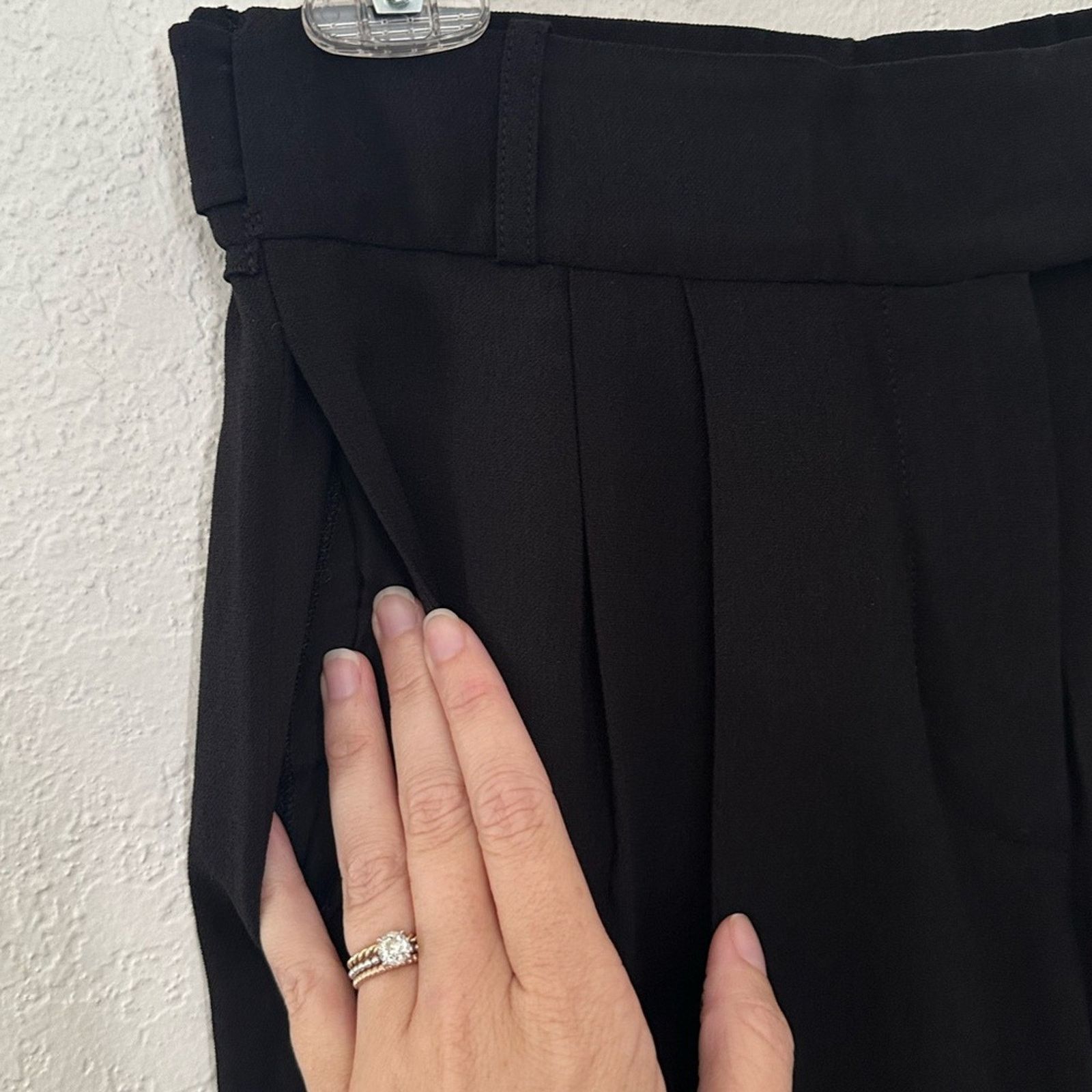 Nina Ricci FW11 Silk Wide leg Trousers Black FR 36 US 4 High rise Pleat Size 26" / US 2 / IT 38 - 10 Thumbnail