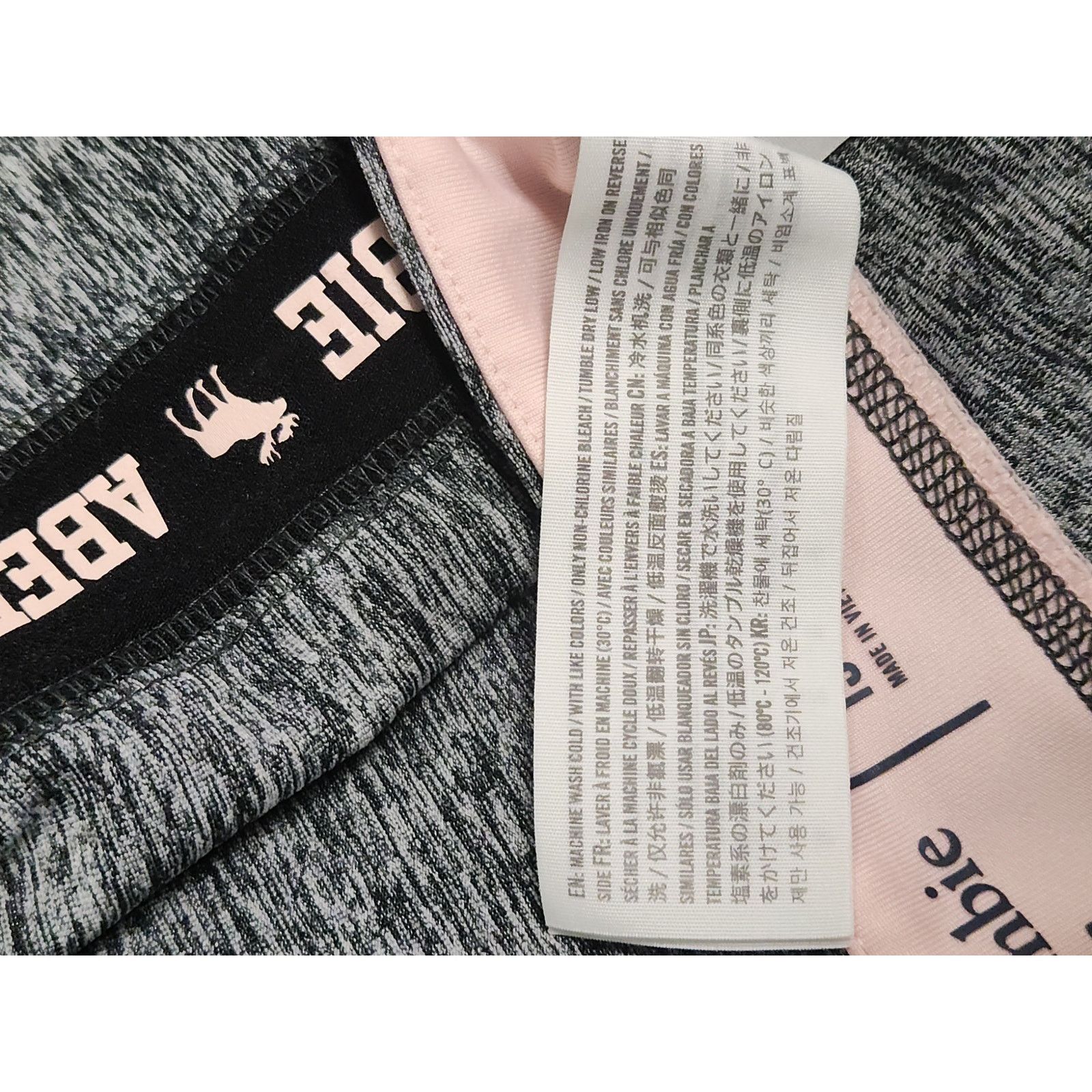 Abercrombie & Fitch Abercrombie Kids Leggings Girl's 13/14 NWOT Black Pink Size 36" / US 14 / IT 50 - 5 Thumbnail