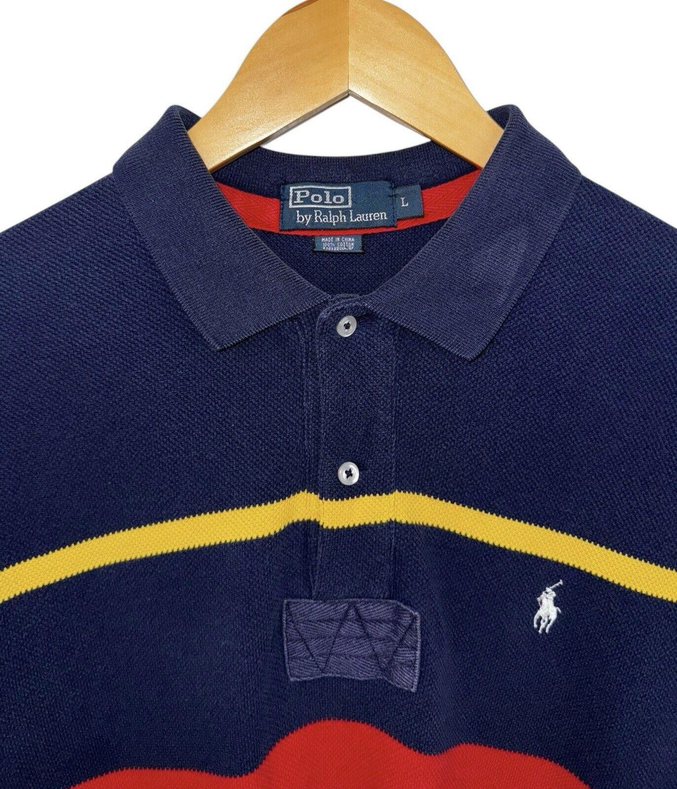 Polo Ralph Lauren VTG Polo Ralph Lauren 90s Striped Pony Vented Polo Shirt L Size US L / EU 52-54 / 3 - 2 Thumbnail