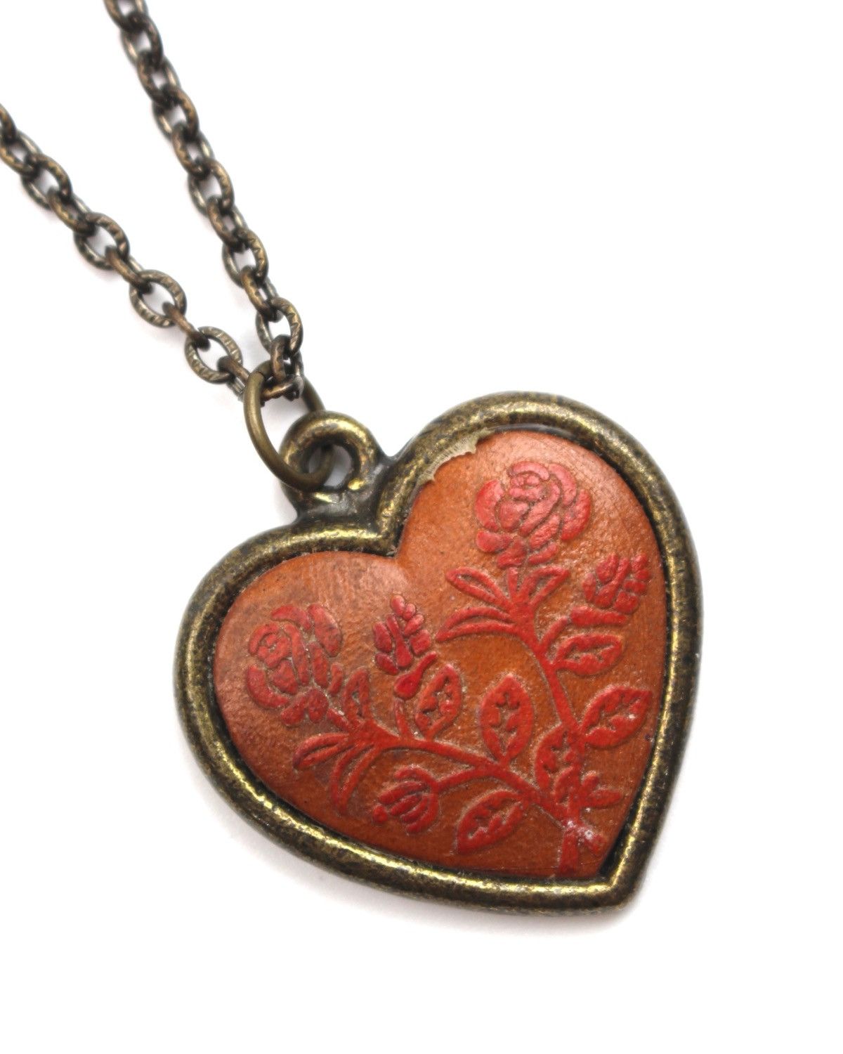 Hysteric Glamour 2000S JAPANESE MADE ROSE HEART PATINA BRASS NECKLACE Size ONE SIZE - 3 Thumbnail