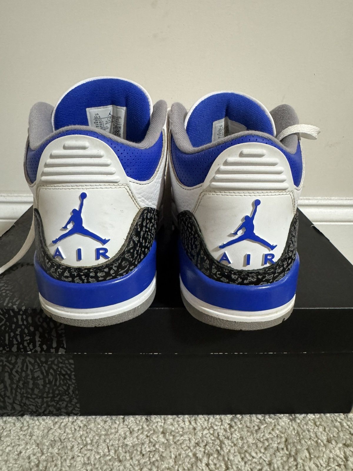 Jordan Brand Air Jordan 3 Retro Racer Blue Size US 10.5 / EU 43-44 - 4 Thumbnail