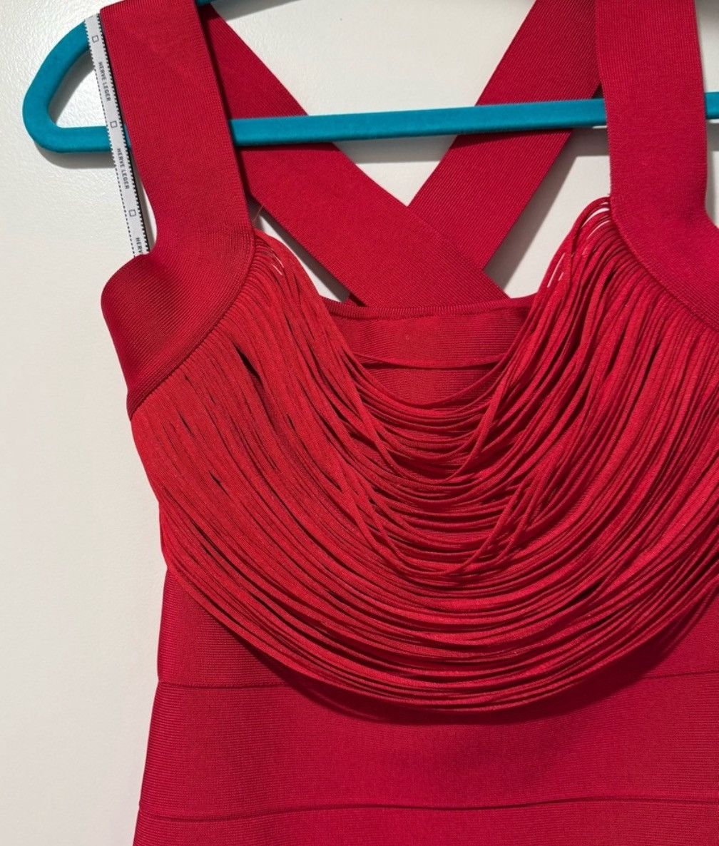 Herve Leger HERVE LEGER draped fringe Bandage Mini Dress Size XS / US 0-2 / IT 36-38 - 6 Thumbnail
