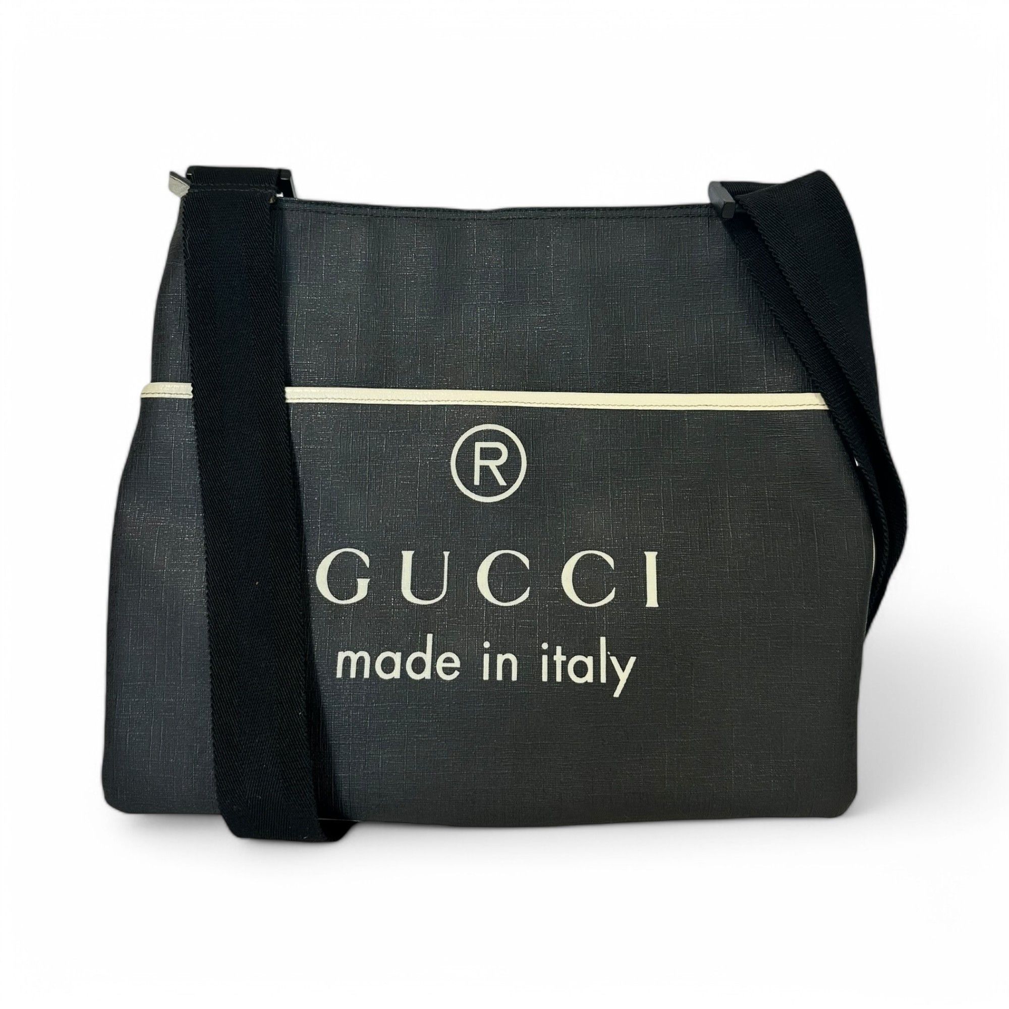 Gucci Gucci Messenger Bag Made in Italy Vintage Logo Gray Canvas Size ONE SIZE - 1 Thumbnail