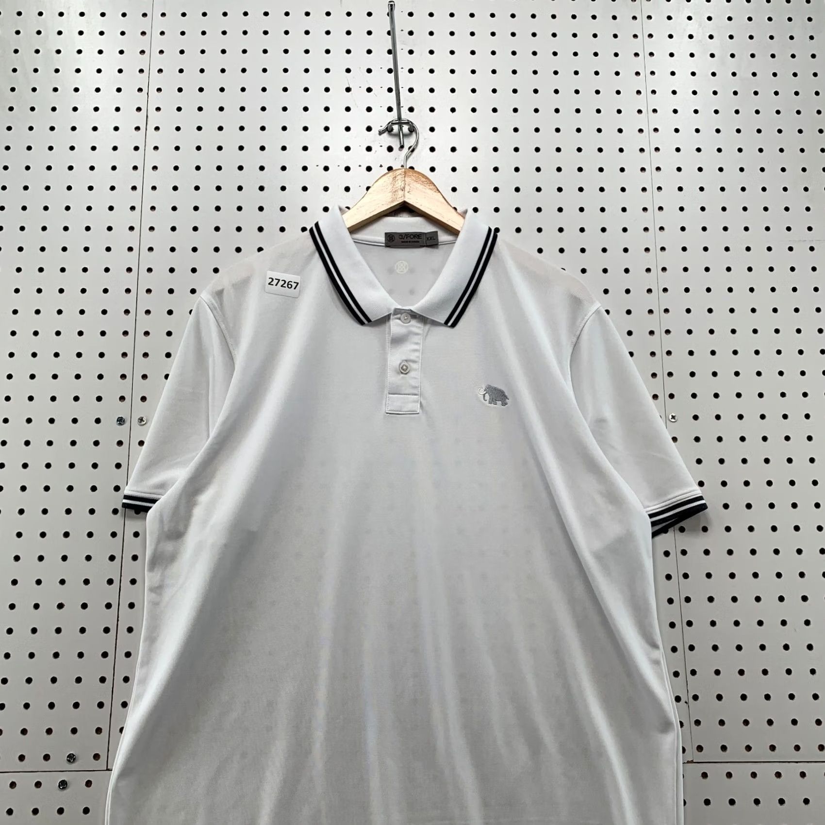 G/FORE G/Fore Polo Shirt Mens 2XL White Collared Elephant Logo Golf Casual 25x32.5 Size US XXL / EU 58 / 5 - 5 Thumbnail