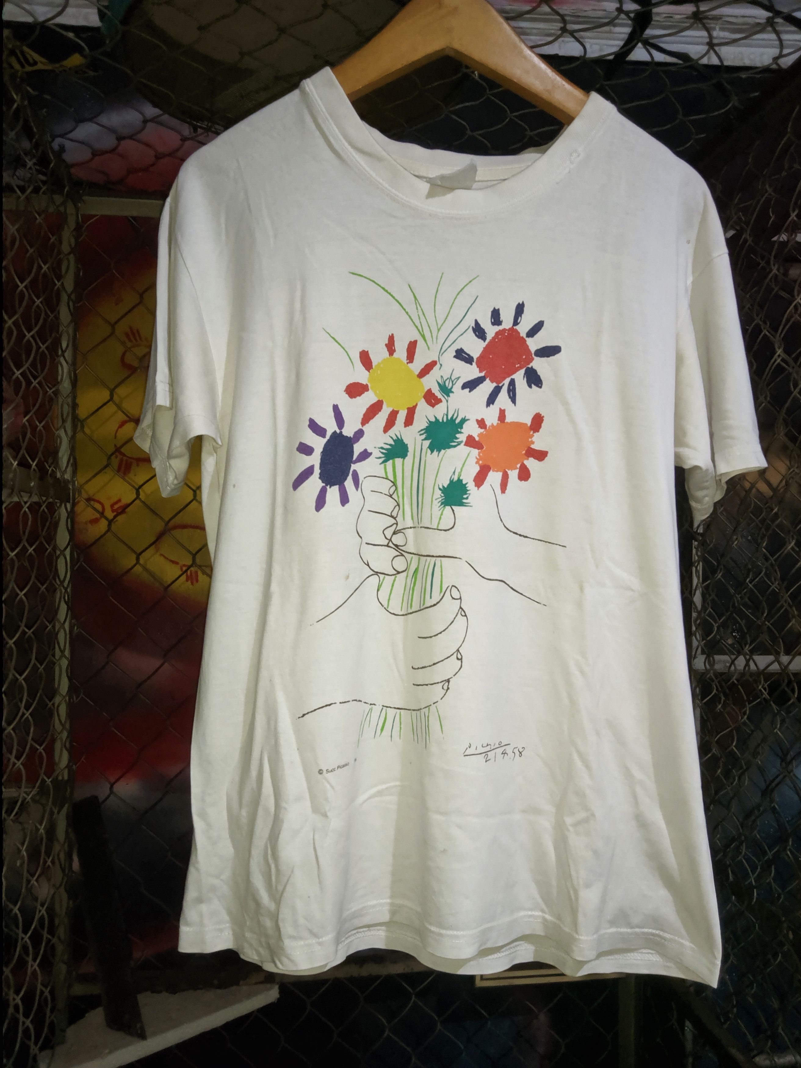 Fuck Art, Make Tees 🌹 Vtg Pablo Picasso M ,Van Gogh Andy Warhol Keith haring Size US M / EU 48-50 / 2 - 1 Thumbnail