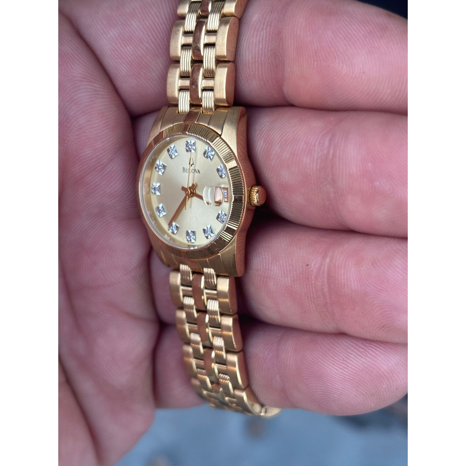 Bulova Bulova C960496 Diamond Accent Gold Tone Women’s Watch. Size ONE SIZE - 8 Thumbnail