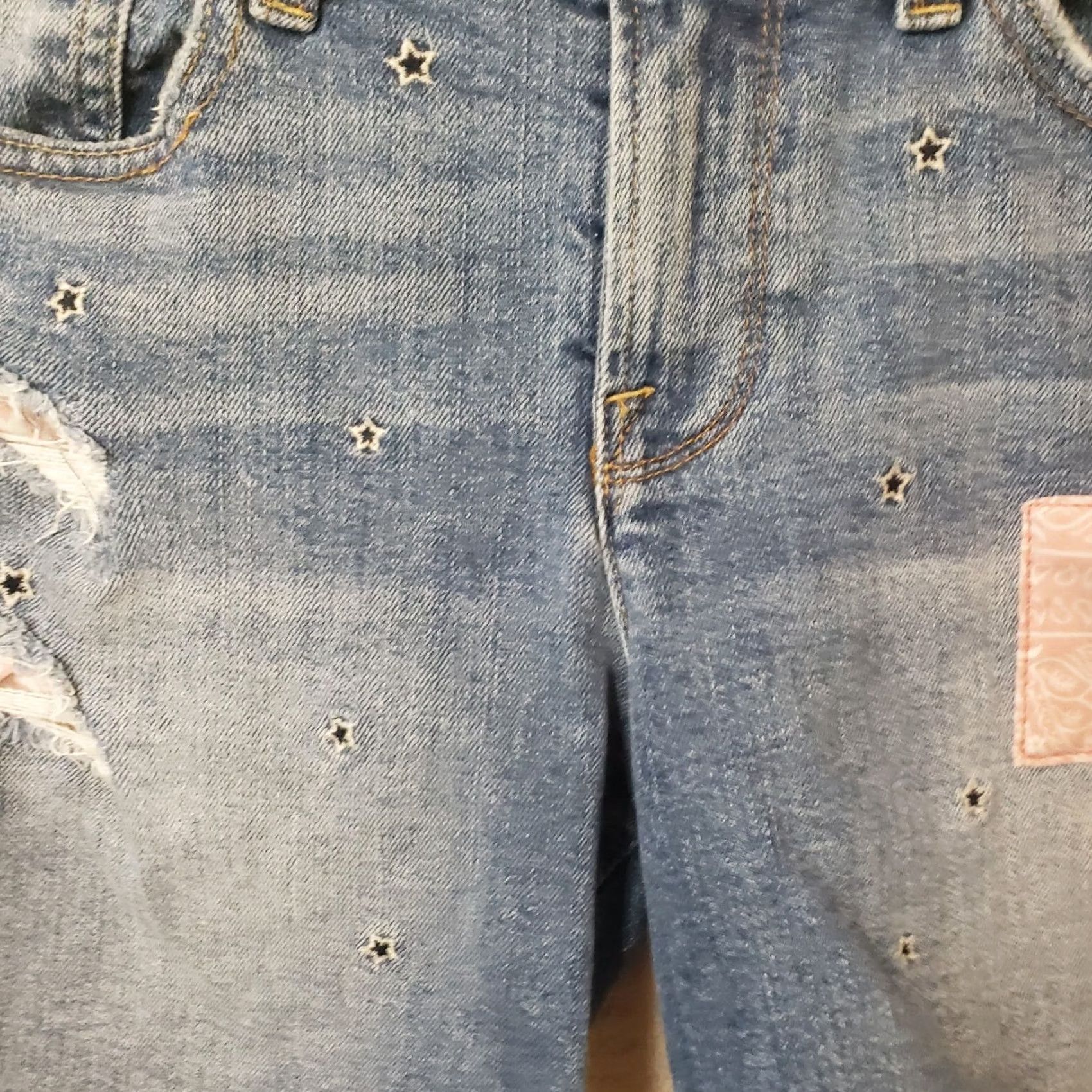 Lucky Brand Lucky Brand Womens Denim Shorts Boyfriend Distressed Size 6/28 Blue 5-Pocket Zip Front Denim Short Size 28" / US 6 / IT 42 - 4 Thumbnail