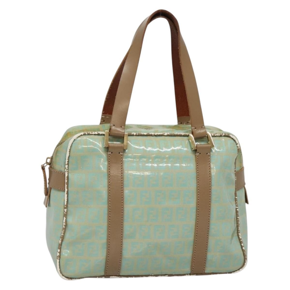 Fendi FENDI Zucchino Canvas Hand Bag Coated Canvas Peppermint Gold Size ONE SIZE - 1 Thumbnail