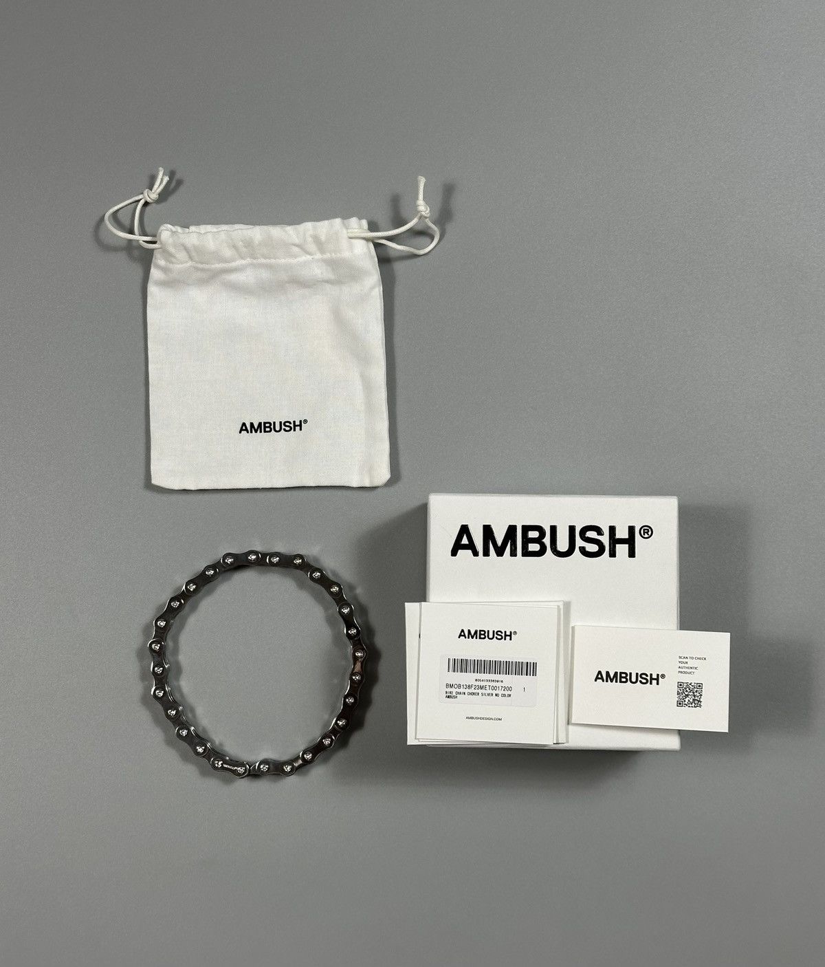 Ambush Design Ambush Bike Chain Choker In Silver Necklace Size ONE SIZE - 2 Thumbnail