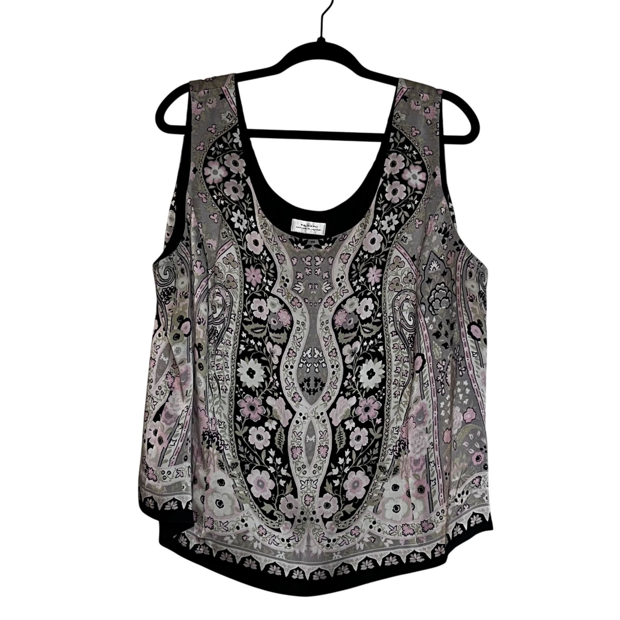 Elie Tahari Tahari Womens 100% Silk Crushed Velvet Floral Sleeveless To Size S / US 4 / IT 40 - 3 Thumbnail