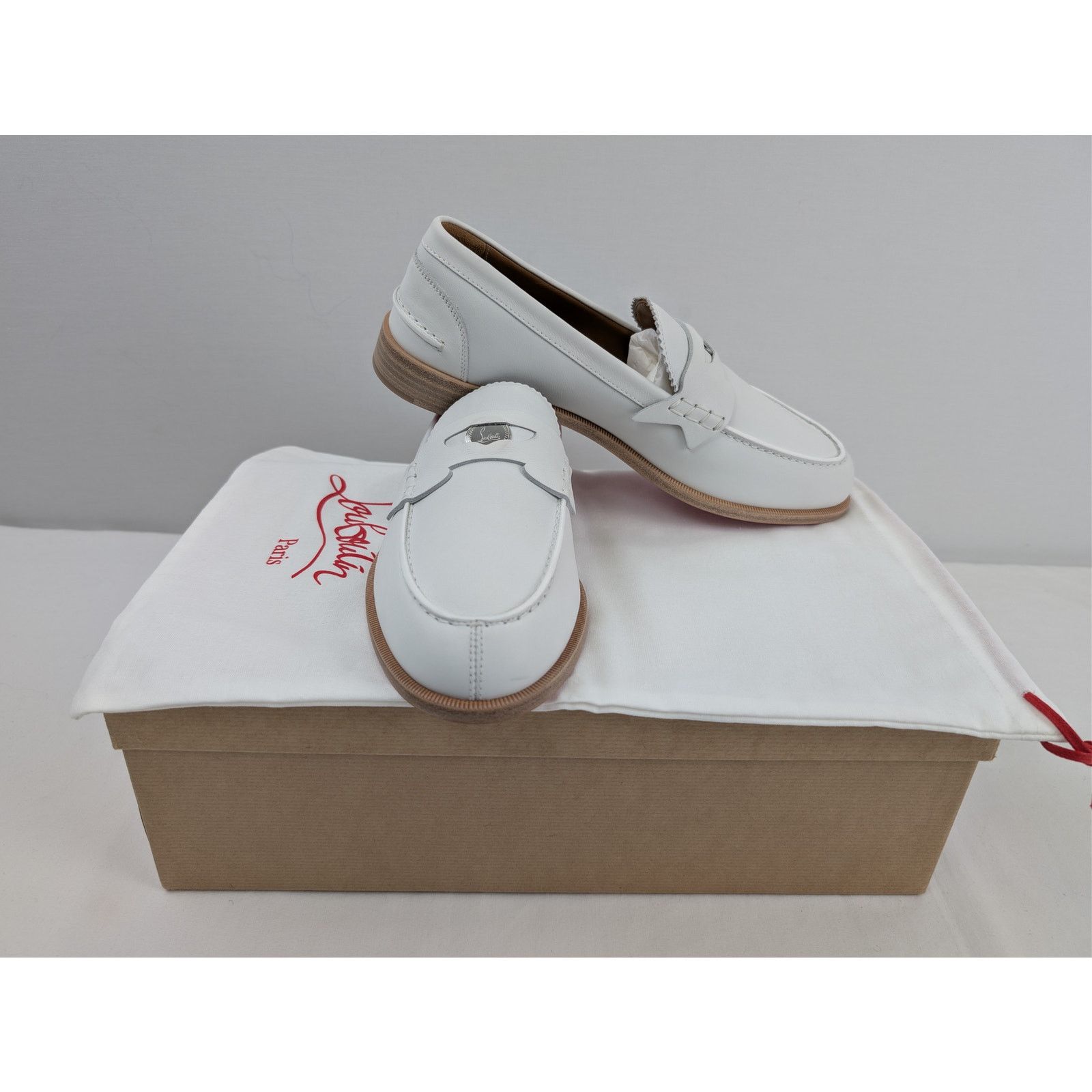 Christian Louboutin o1rshd1 Penny Flat Shoe Boots in White Size US 8.5 / EU 41-42 - 18 Thumbnail