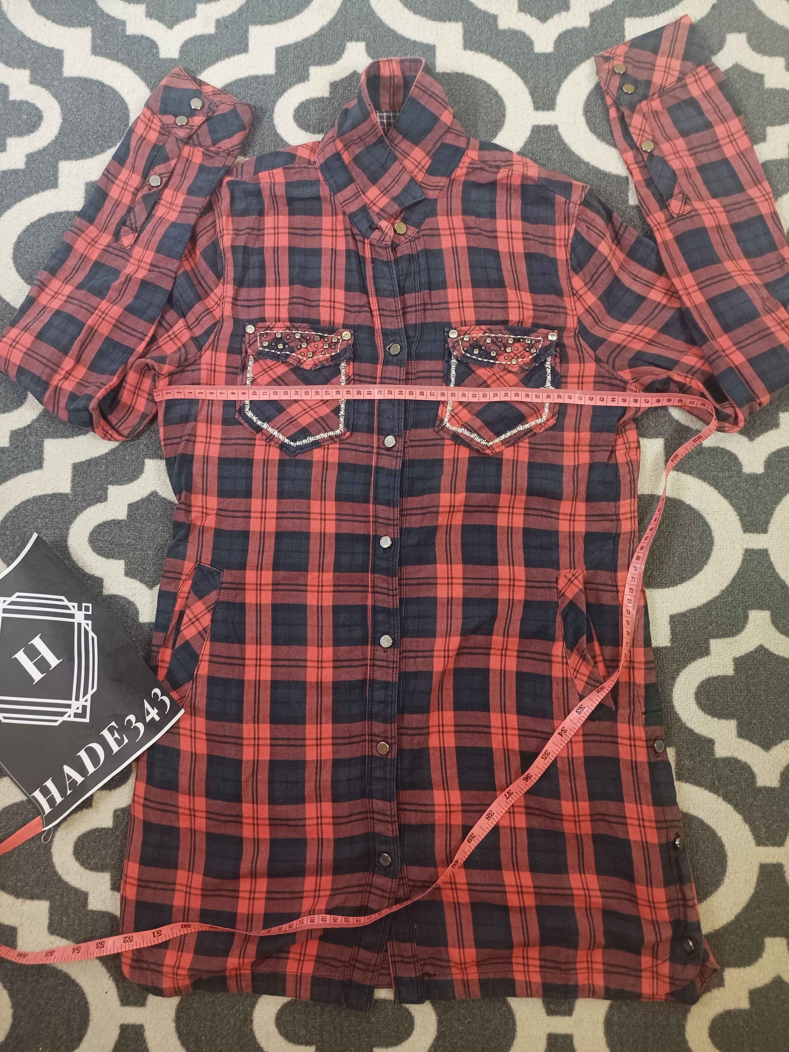 Japanese Brand × Le Grande Bleu (L.G.B.) × Miss Me Miss Me Since2001 Tartan Sequine Button Ups Shirt lgb Style Size M / US 6-8 / IT 42-44 - 8 Thumbnail