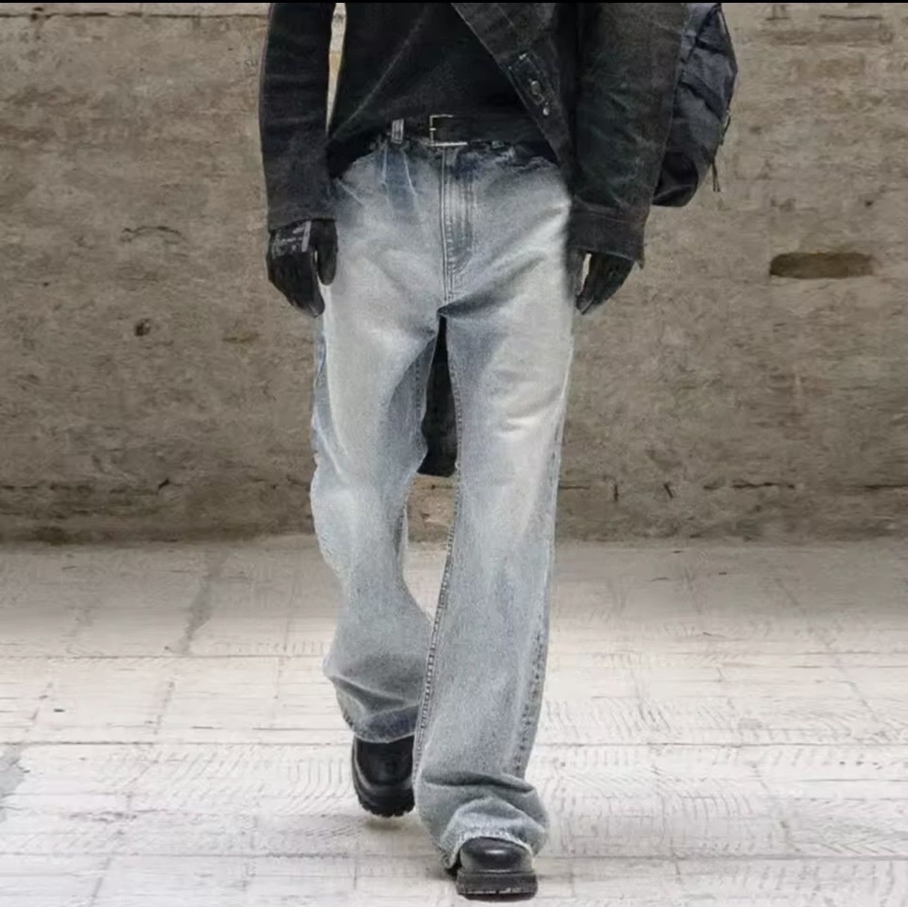Denime × Jean × Vintage Harajuku Streetwear Washed Vintage Solid Jeans Size US 32 / EU 48 - 2 Thumbnail