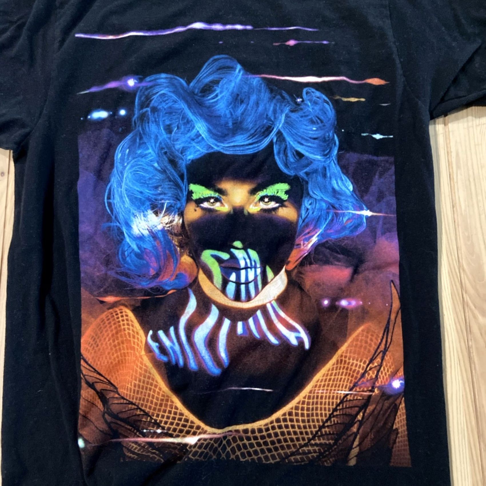 Vintage VINTAGE Lady Gaga Mens T-Shirt Black M 100% Cotton Short Sleeve Enigma Vegas Graphic Music Crew Neck Shirt Mens Size US M / EU 48-50 / 2 - 2 Thumbnail