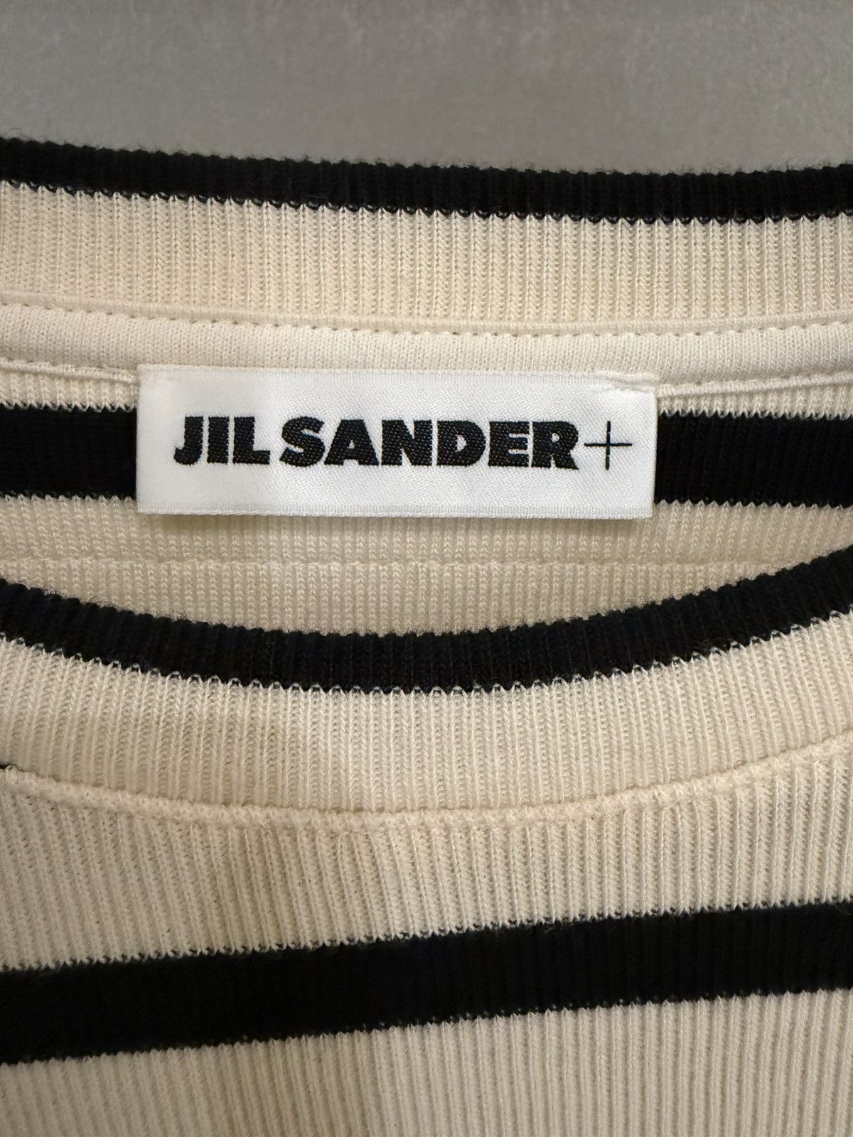 Jil Sander NWT Stripe Crew Neck Long Sleeve - BLACK/BEIGE, M Size M / US 6-8 / IT 42-44 - 3 Thumbnail