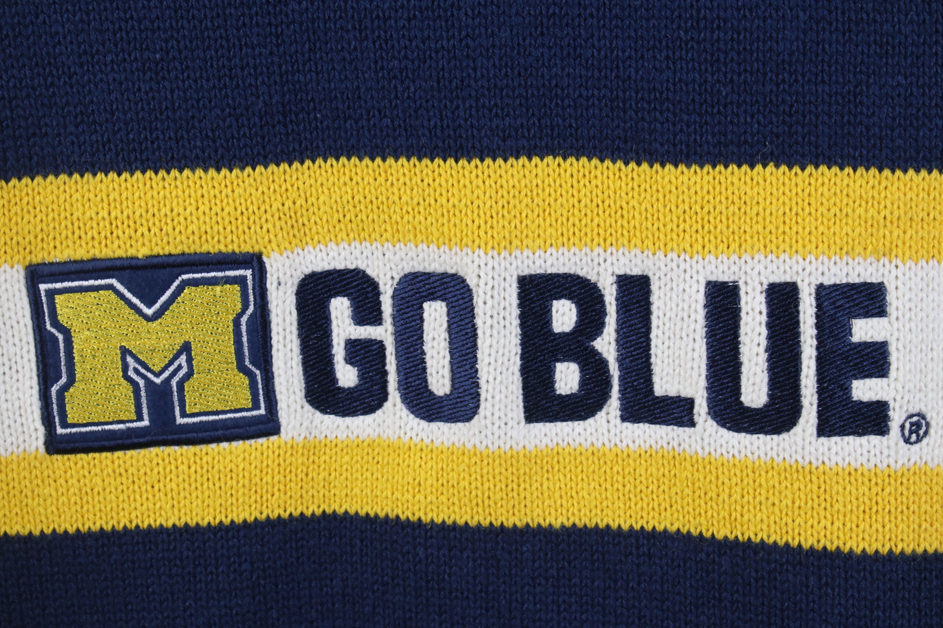 Vintage Vintage 90s University of Michigan Football Cardigan Sweater Size M / US 6-8 / IT 42-44 - 11 Thumbnail