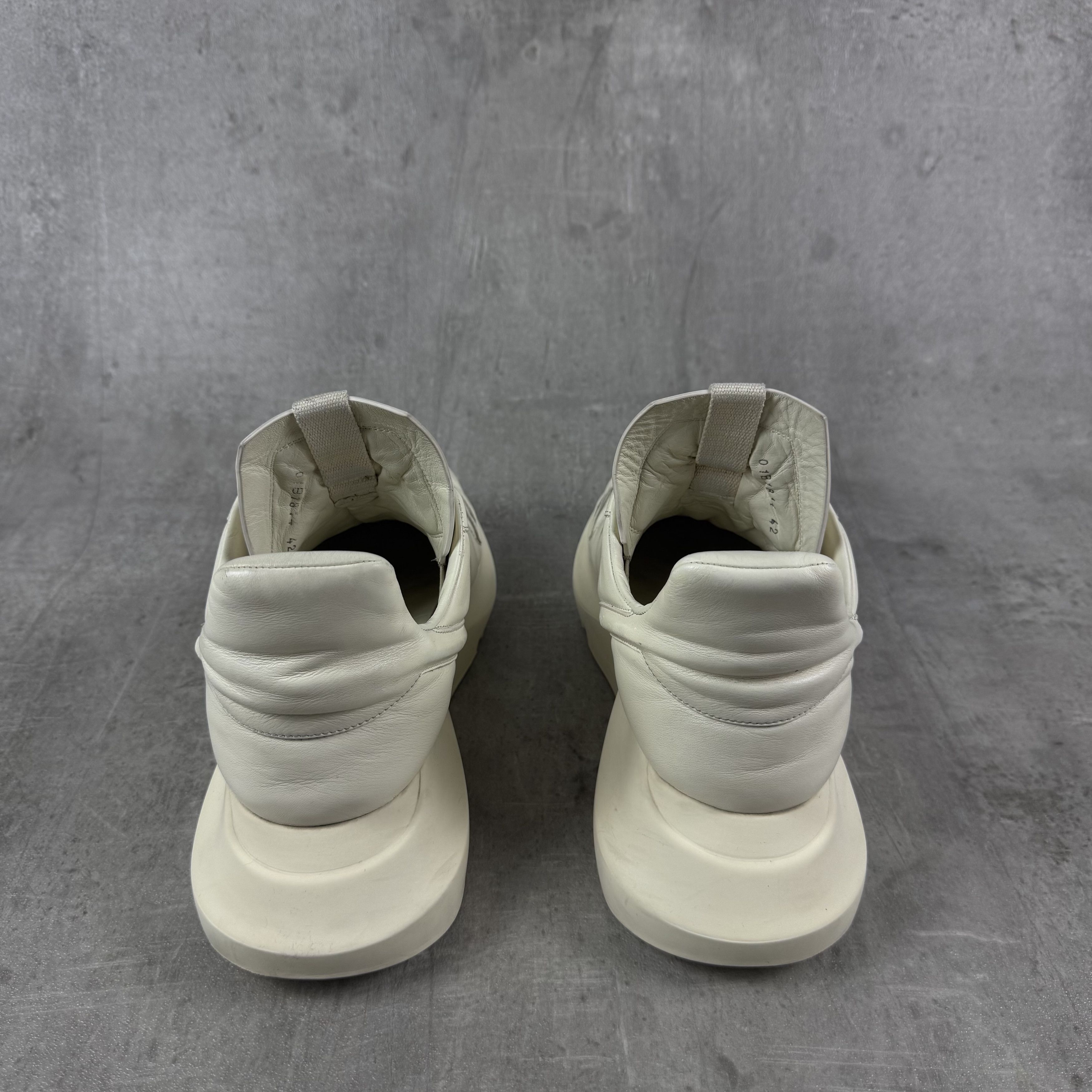 Rick Owens RICK OWENS Geth Runner Sneakers in White Size EU42 Size US 9 / EU 42 - 5 Thumbnail