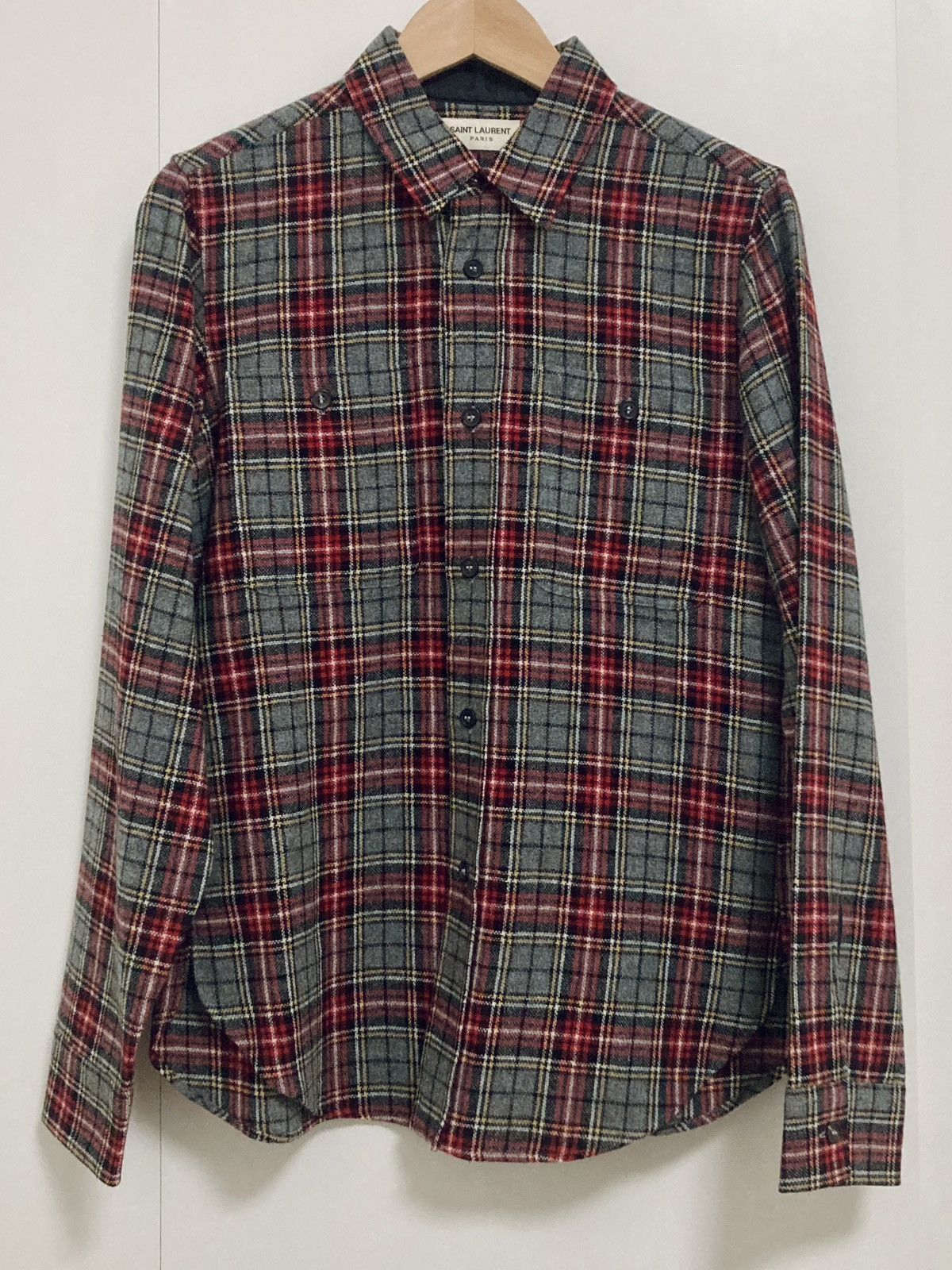 Saint Laurent Paris SAINT LAURENT PARIS BY HEDI SLIMANE 13FW RUNWAY WOOL SHIRT Size US S / EU 44-46 / 1 - 3 Thumbnail