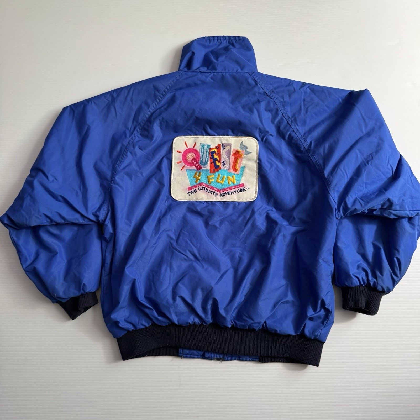 Other Vintage Bomber Jacket “Quest 4 Fun” Double Side Wind Breaker Size US M / EU 48-50 / 2 - 5 Thumbnail