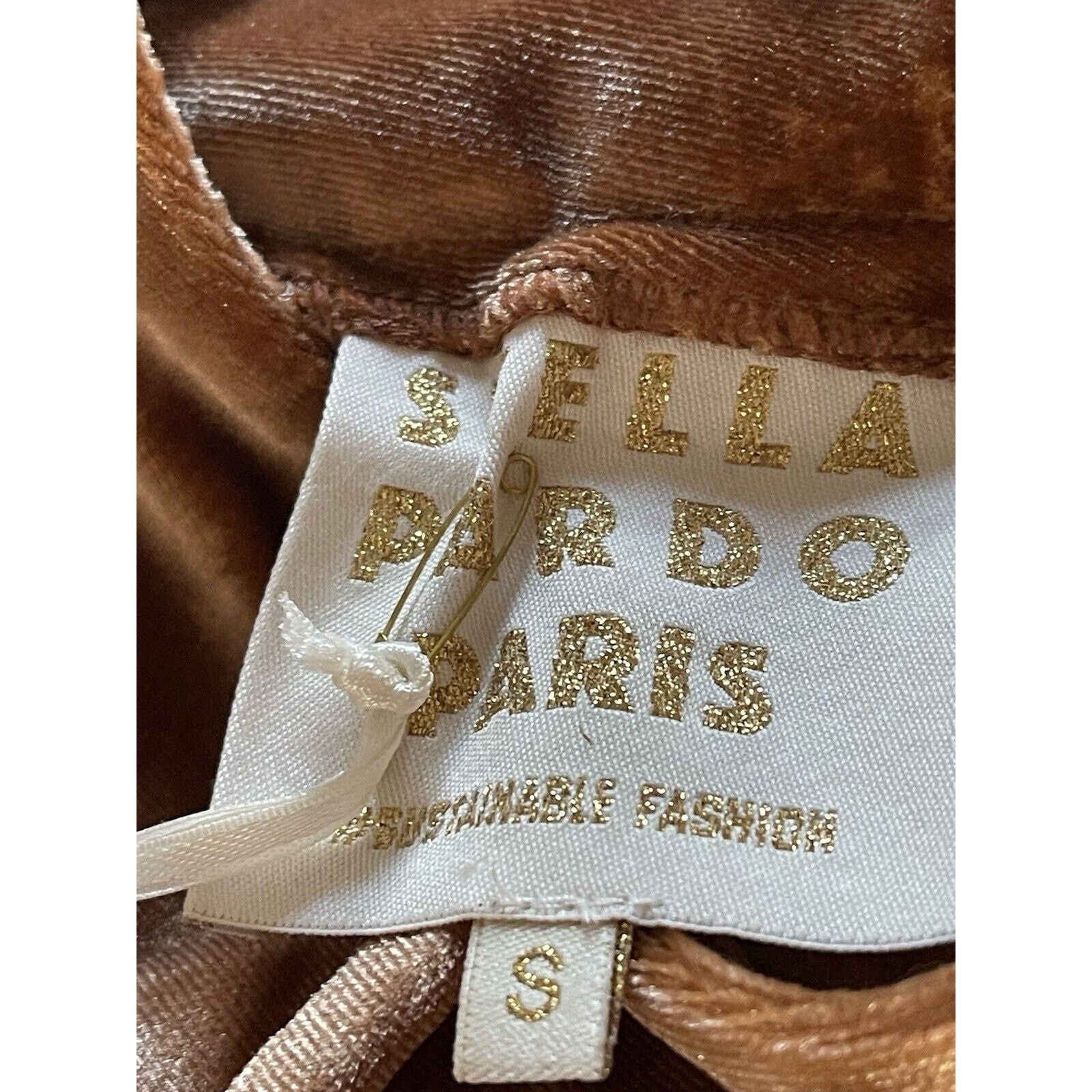 Other Stella Pardo High Waist Wide Leg Velour Camel Velour Small Size 27" / US 4 / IT 40 - 10 Thumbnail
