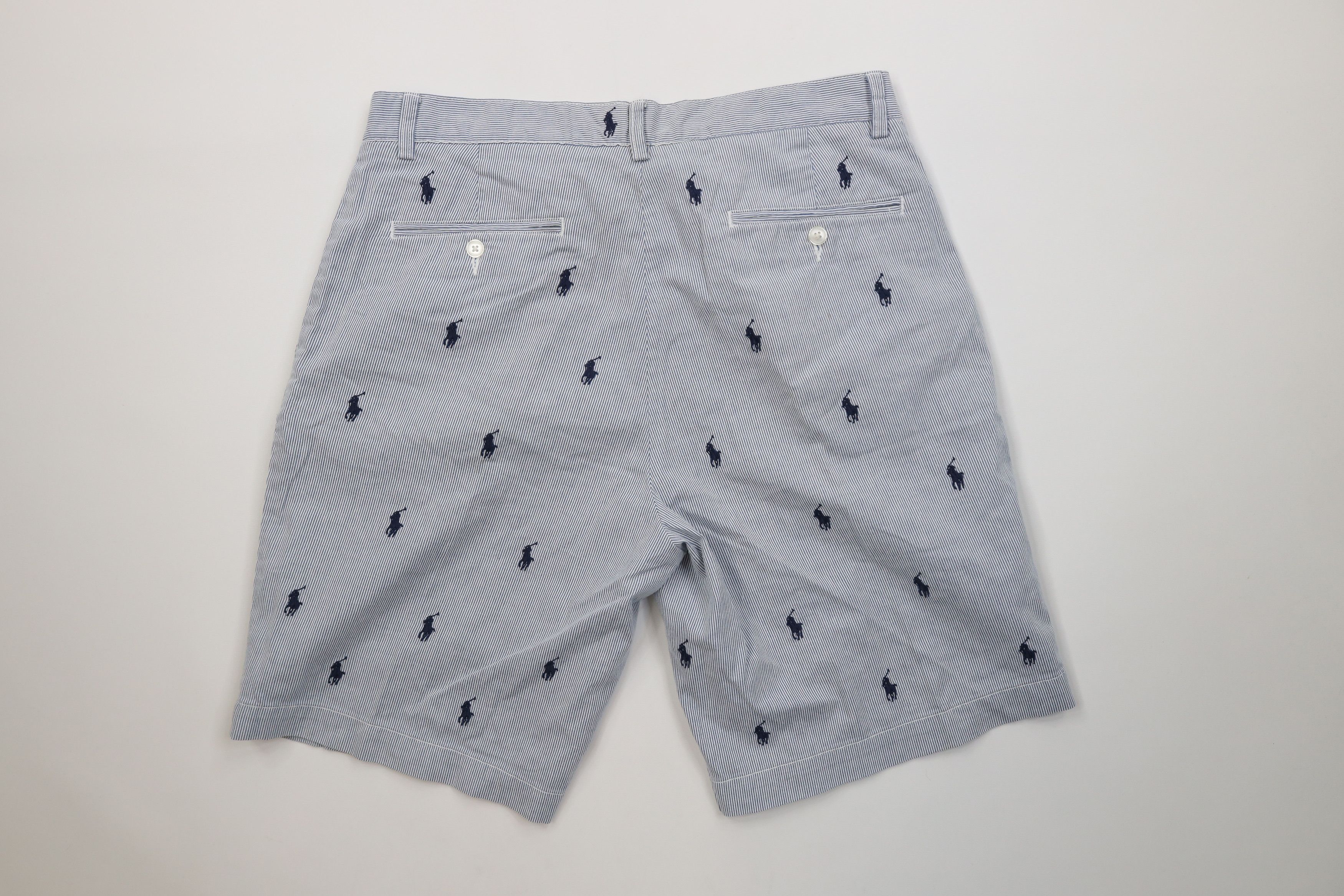 Polo Ralph Lauren Vintage Ralph Lauren Pony All Over Print Chino Shorts Size US 33 - 8 Thumbnail