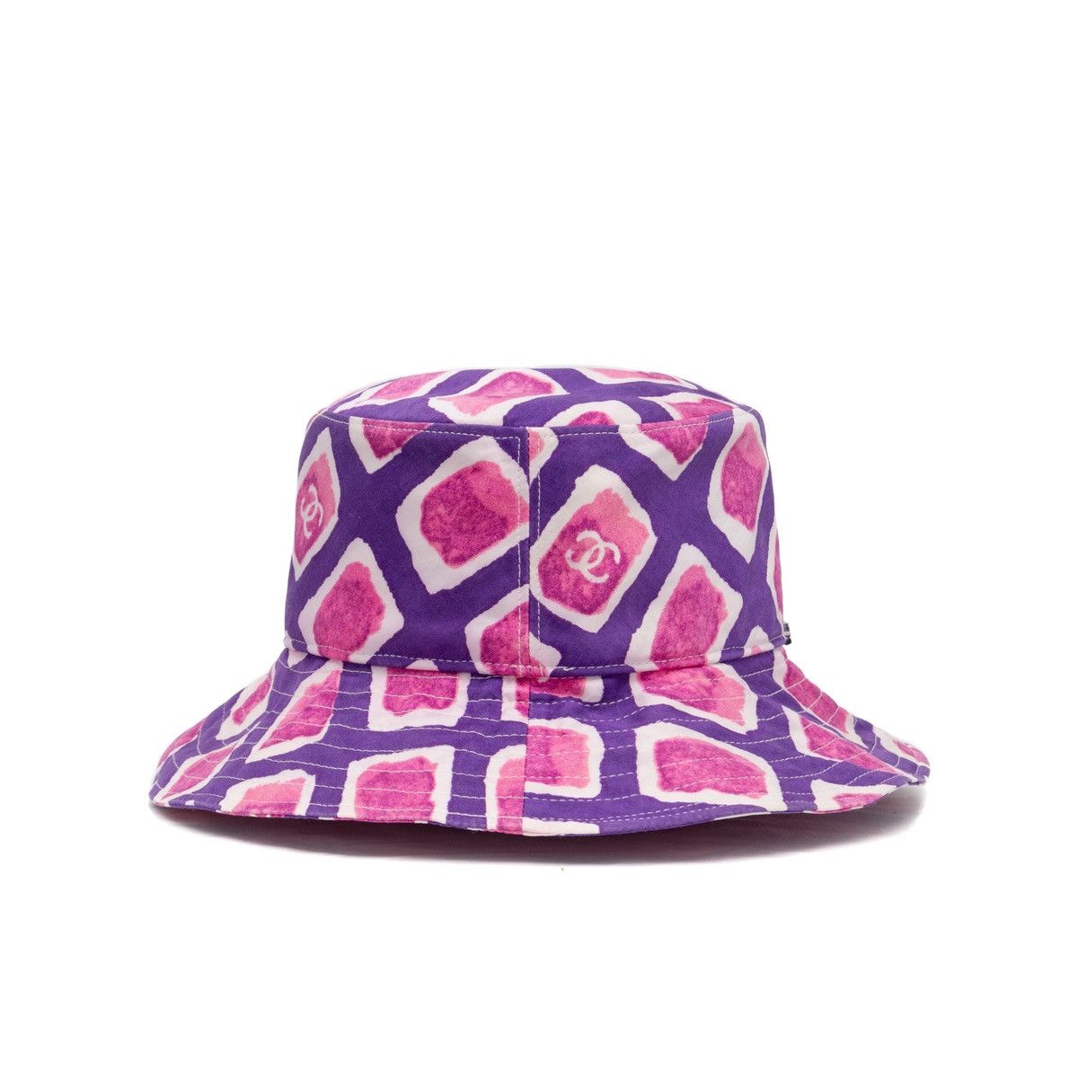 Chanel CHANEL Y2K CC Logo Multicolor Abstract-Print Bucket Hat 57 Size ONE SIZE - 6 Thumbnail