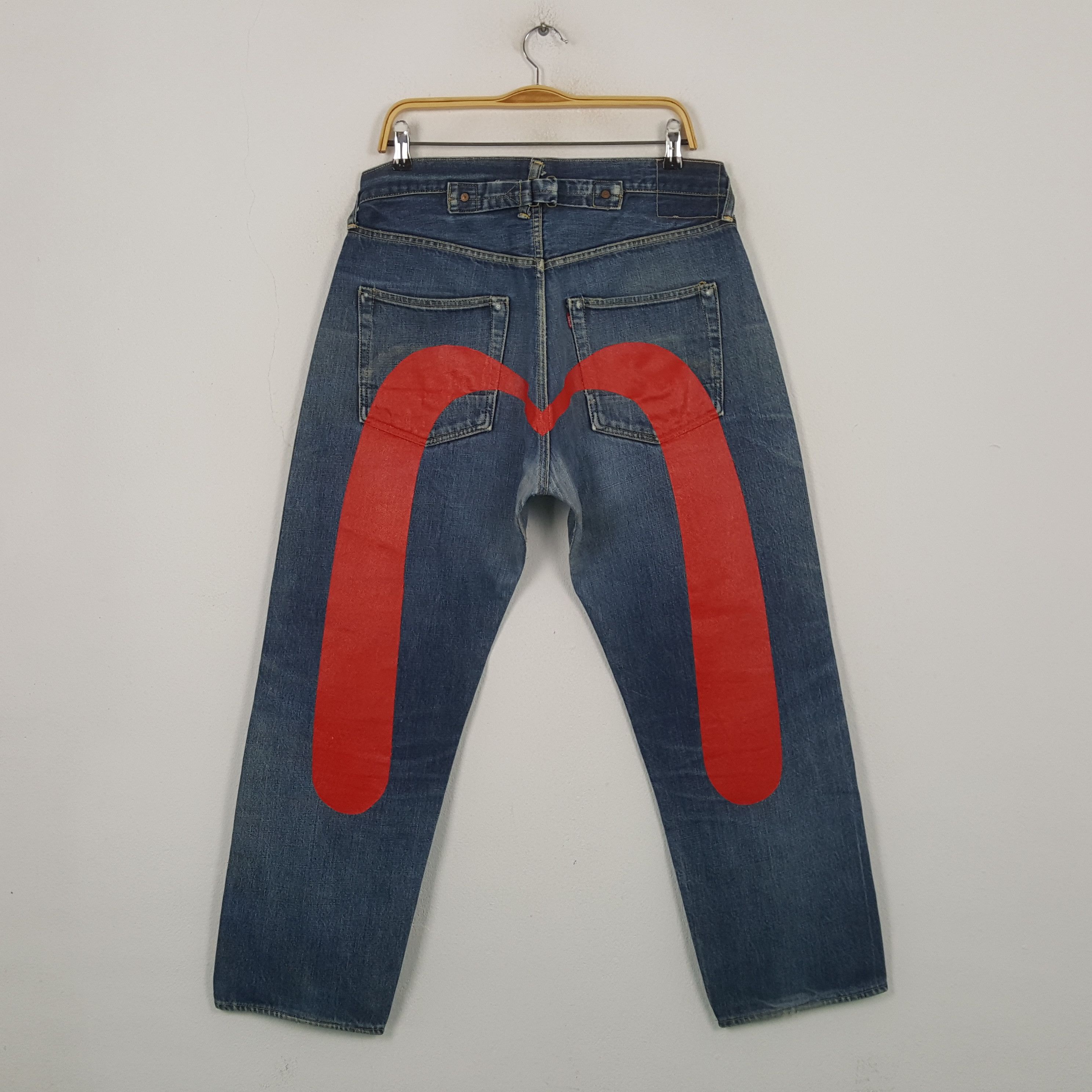Vintage Evis Japanese Brand Daicock Custom Style Jeans RR23