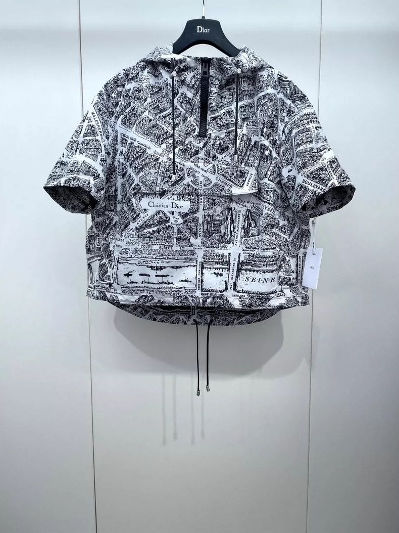 Dior Dior Paris map short-sleeved windbreaker jacket 2504-Nextar Size S / US 4 / IT 40 - 1 Thumbnail