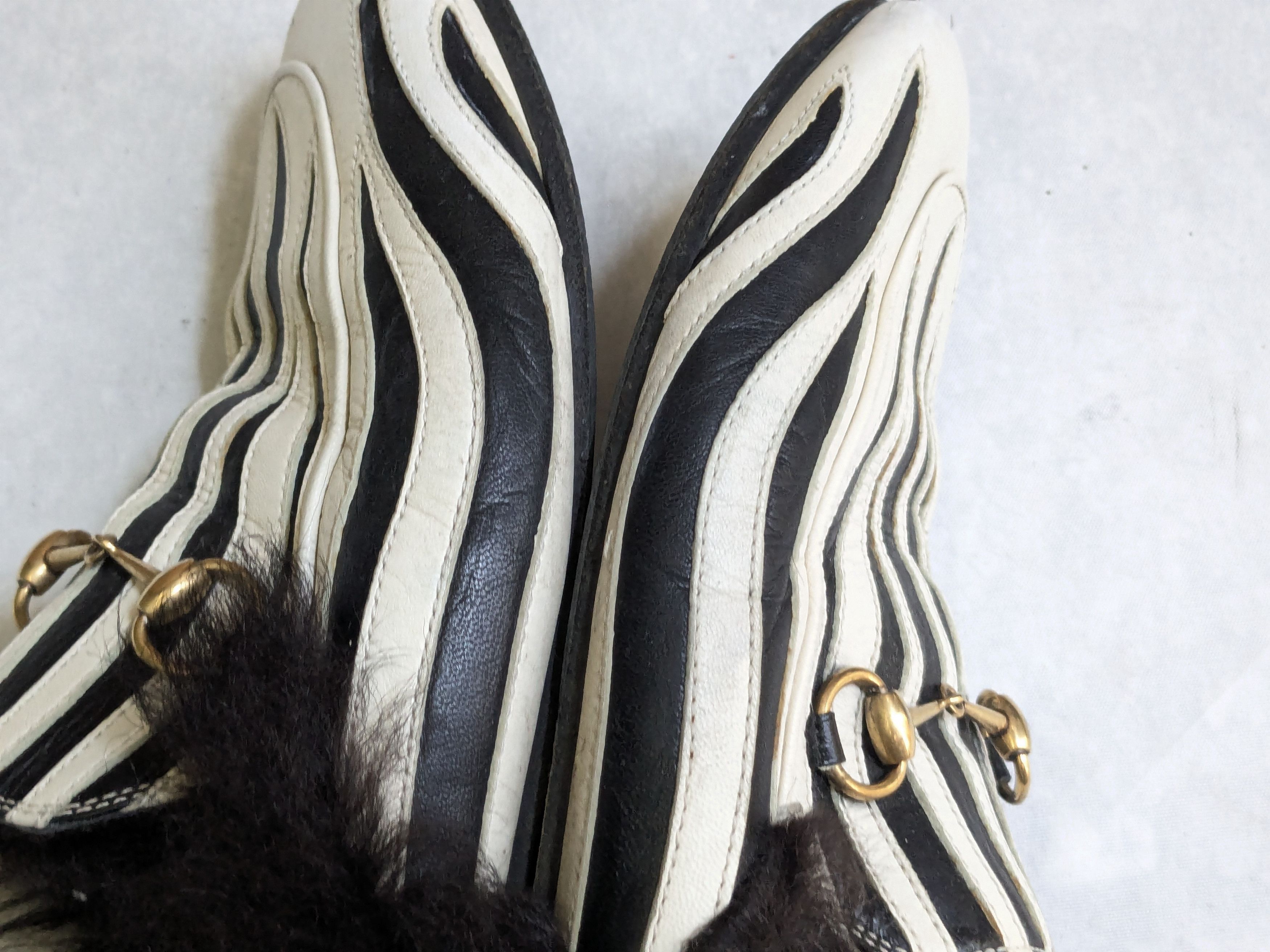Gucci Gucci Horsebit Loafers White Black Leather 7 40 Princetown Size US 7 / EU 40 - 10 Thumbnail