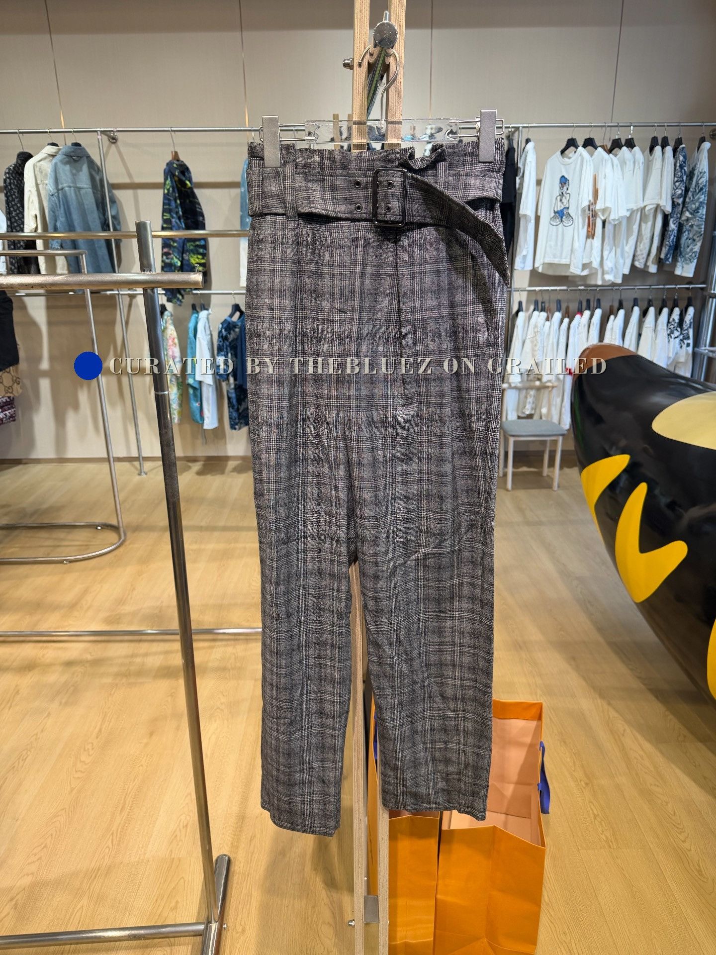 Brunello Cucinelli Brunello Cucinelli Gray Plaid Wool Pants Size 38" / US 16 / IT 52 - 1 Thumbnail