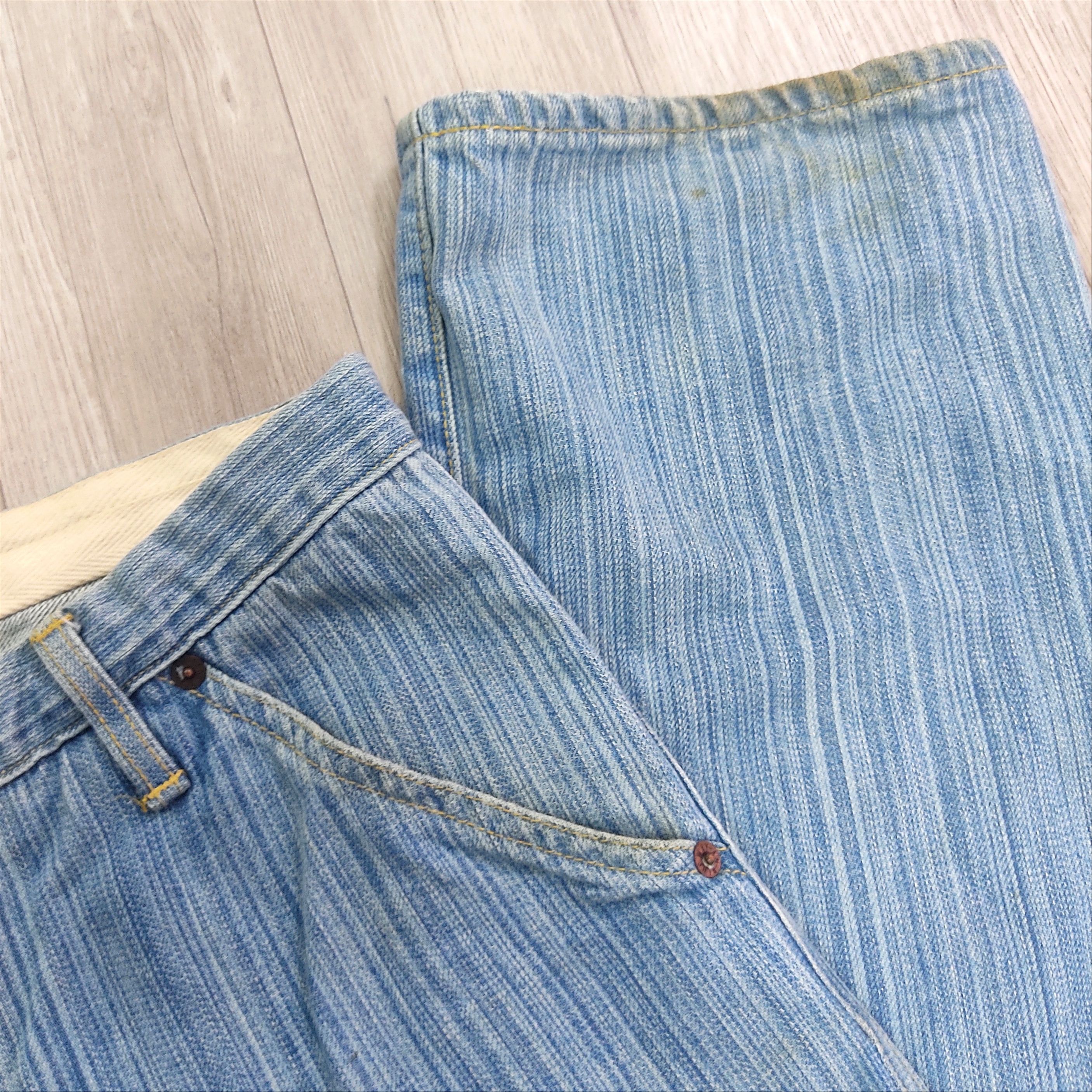 Blue Blue Japan × Japanese Brand BLUE WAY Modern Vintage Faded Blue Denim Pants Size US 32 / EU 48 - 10 Thumbnail