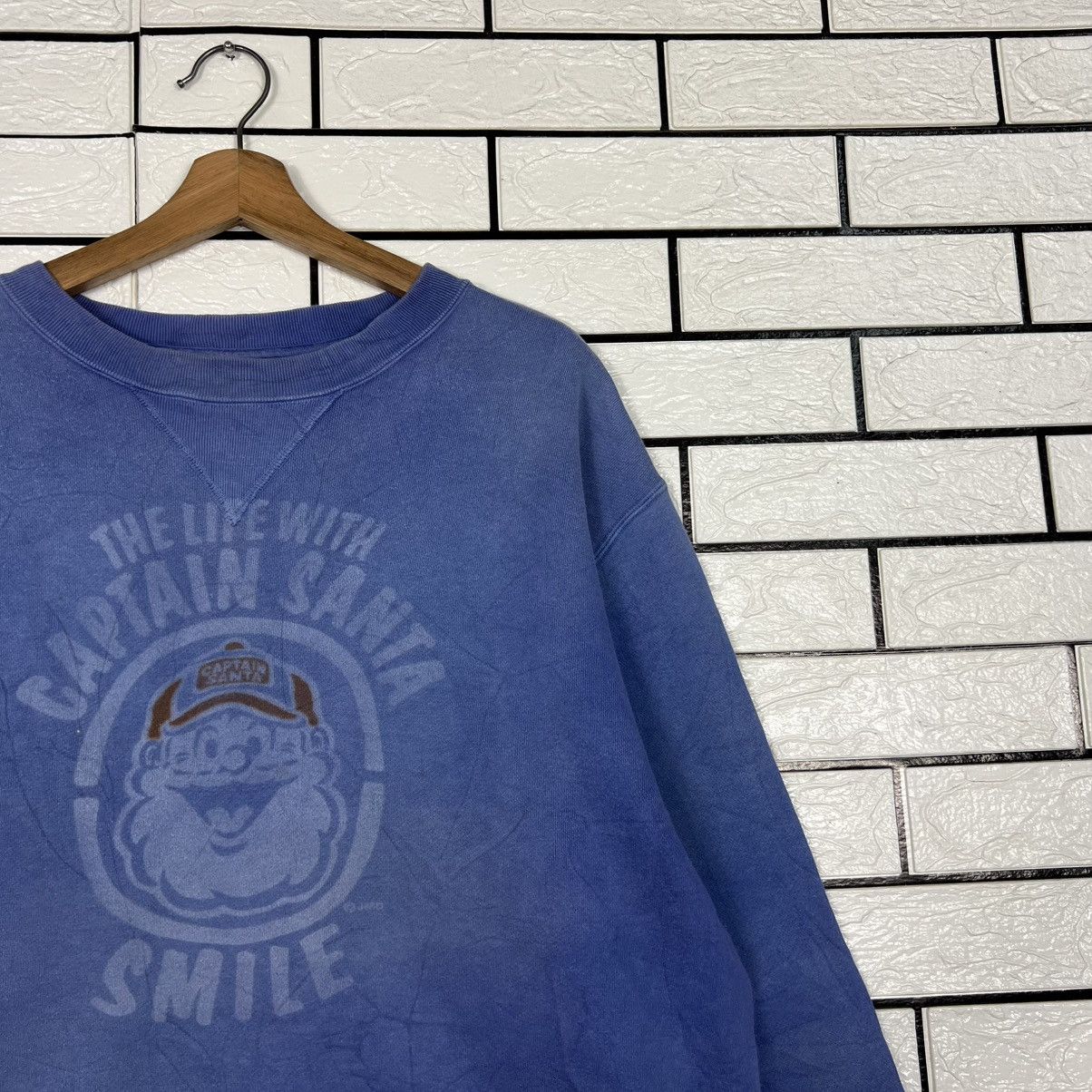 Japanese Brand Vintage CAPTAIN SANTA Smile Big Logo Sweatshirt #4198-C192 Size US L / EU 52-54 / 3 - 4 Thumbnail