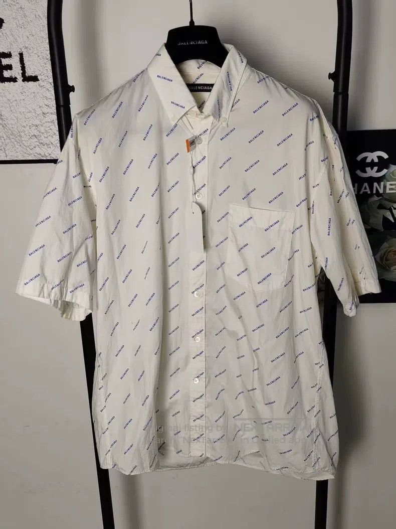 Balenciaga Balenciaga size 38 Full-print shirt short-sleeve Size S / US 4 / IT 40 - 1 Thumbnail