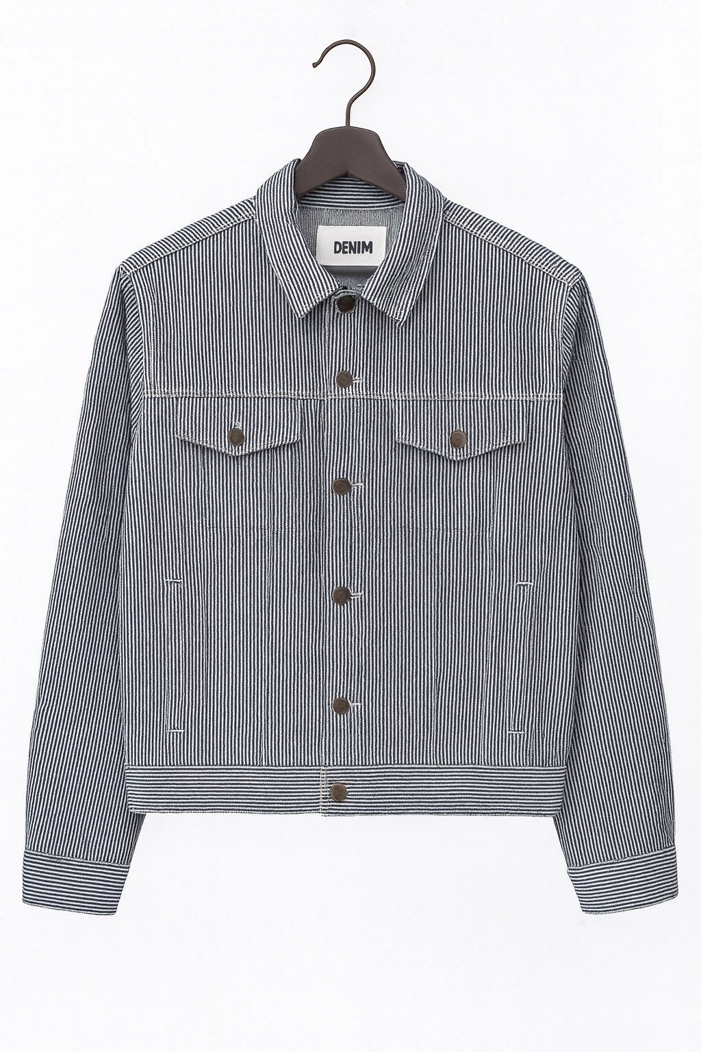 Ami Alexandre Mattiussi Stripe Denim Jacket French Designer