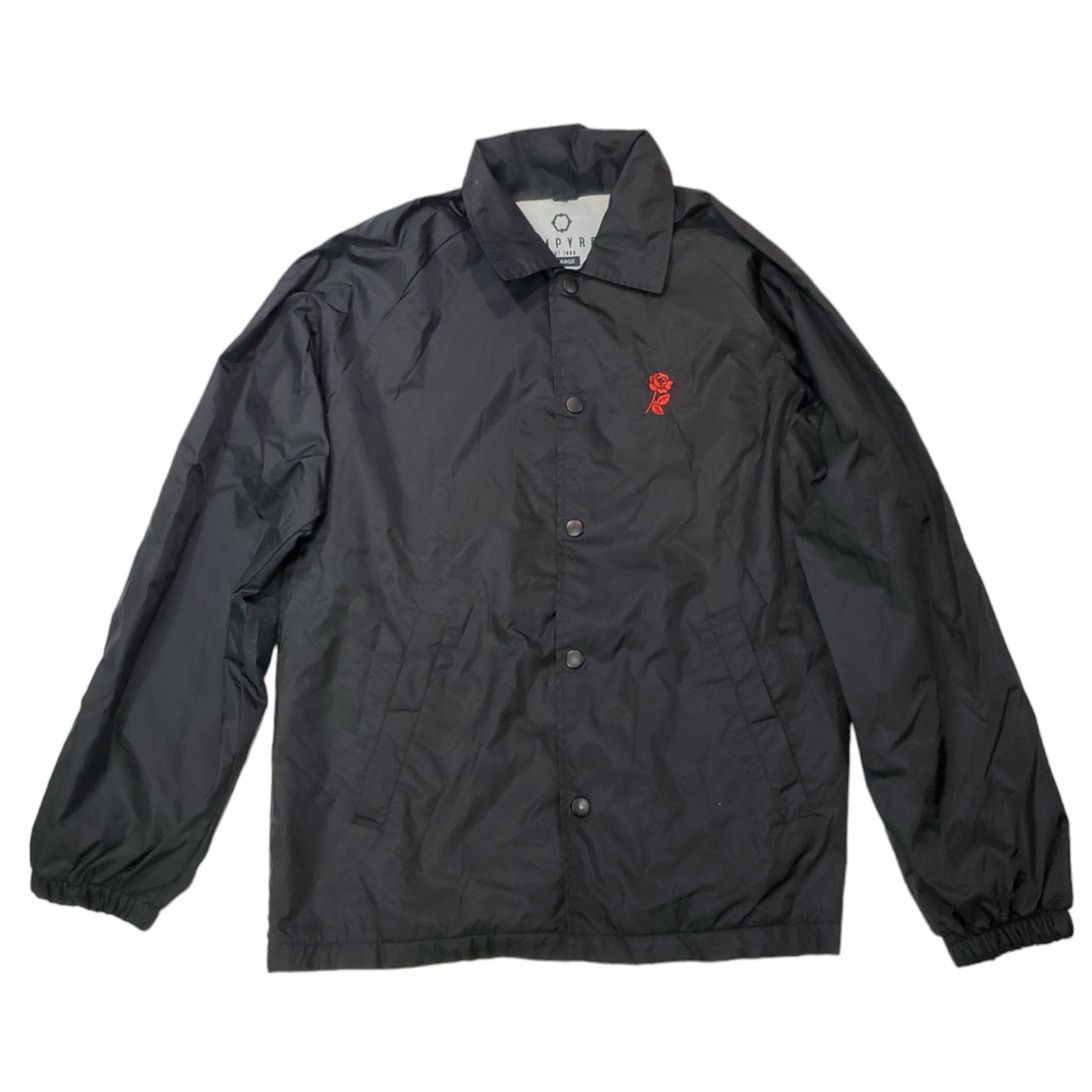 Empyre Empyre | Rose Embroidered Black Coach's Windbreaker| XL Size XL / US 12-14 / IT 48-50 - 1 Thumbnail