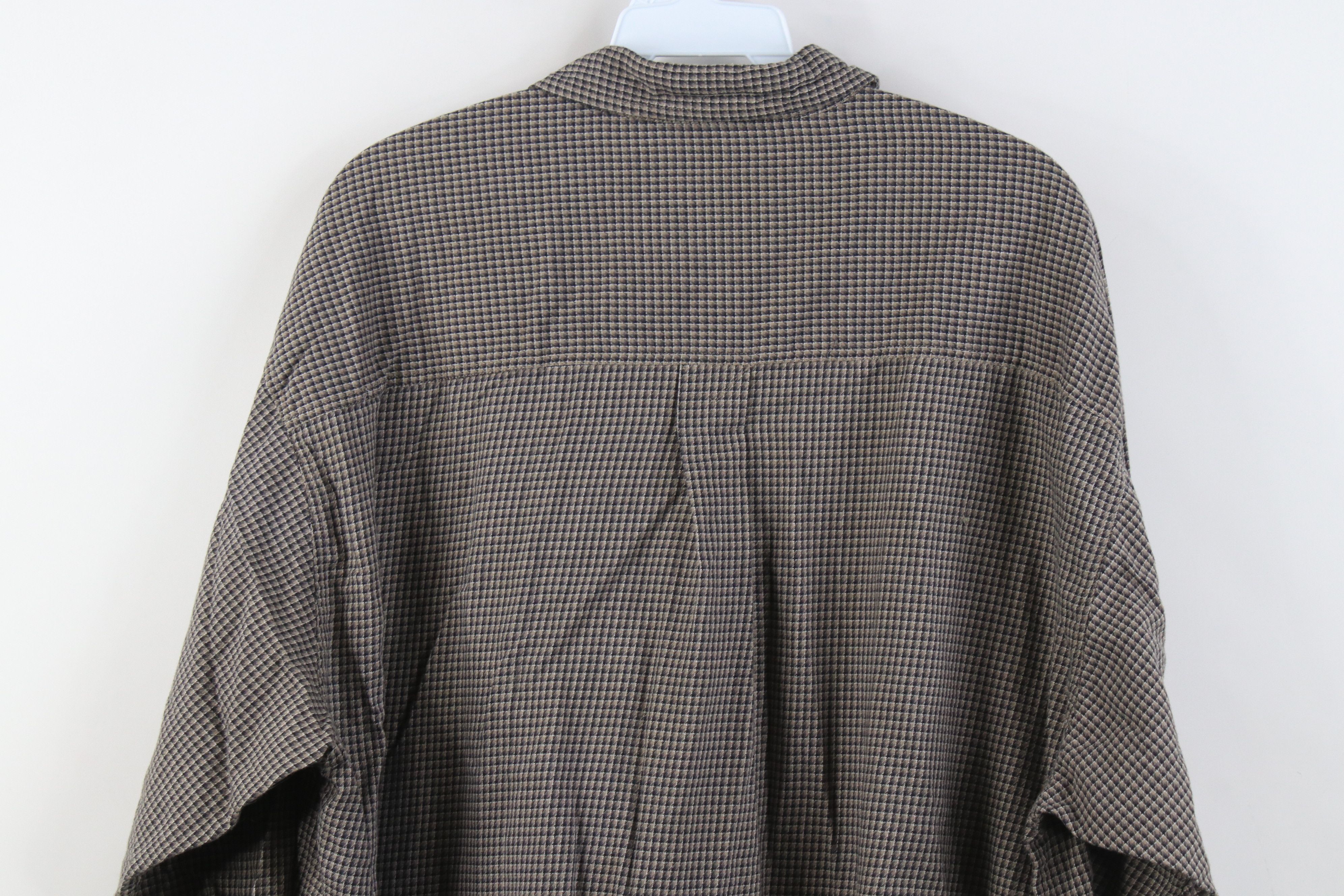 Vintage Vintage 90s Streetwear Collared Button Shirt Geometric Brown Size US XL / EU 56 / 4 - 10 Thumbnail