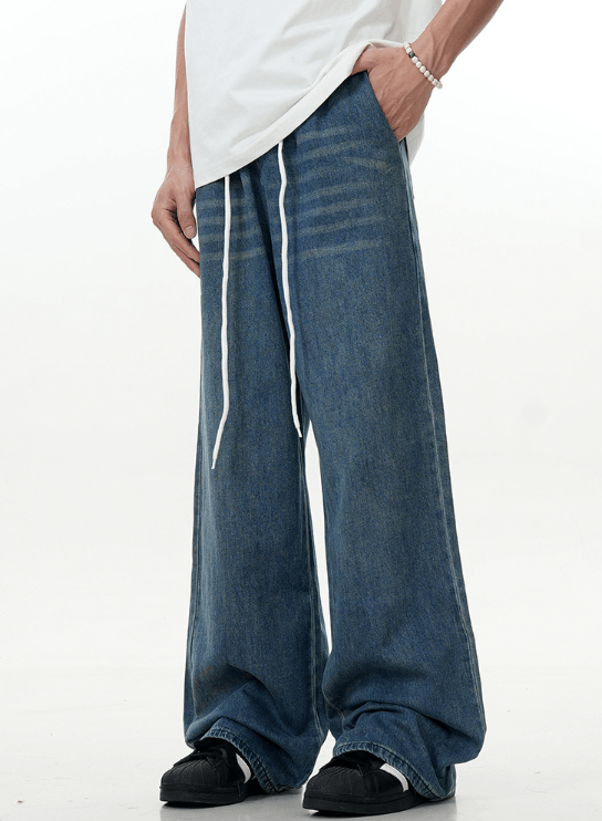 Japanese Brand × Jean American retro street hip-hop wide-leg drawstring jeans Size US 32 / EU 48 - 3 Thumbnail