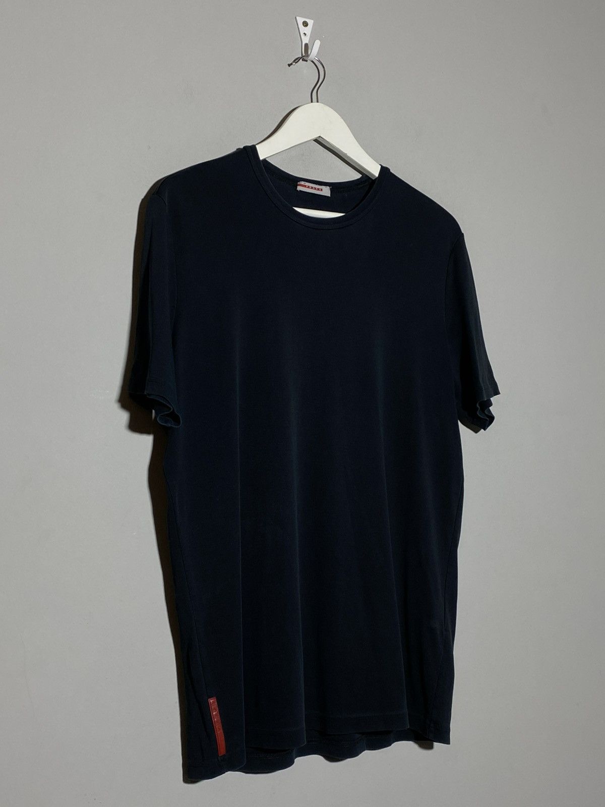 Prada Prada Red Tab Black Cotton T-shirt Size US XL / EU 56 / 4 - 2 Thumbnail