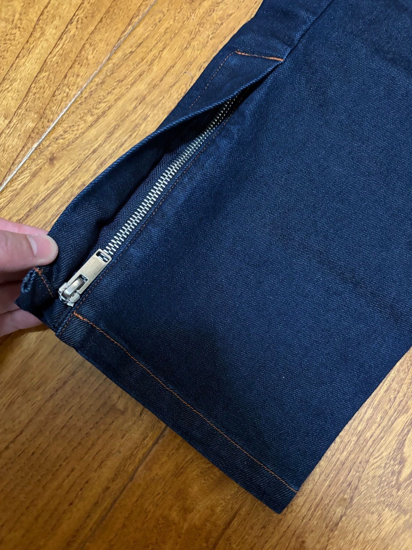 Sophnet. Sophnet. ONE WASHED HEM INDIGO Zip Hem Raw Jeans S Size US 29 - 3 Thumbnail