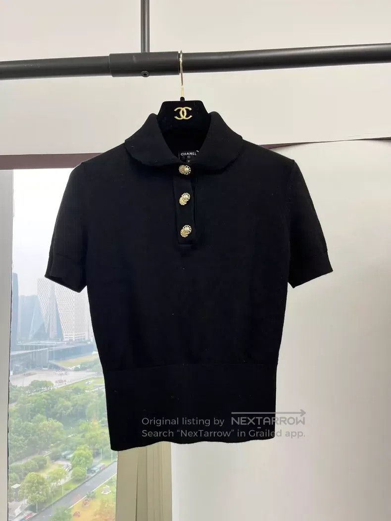 Chanel Chanel Black pearl buckle lapel short sleeves Size XS / US 0-2 / IT 36-38 - 1 Thumbnail