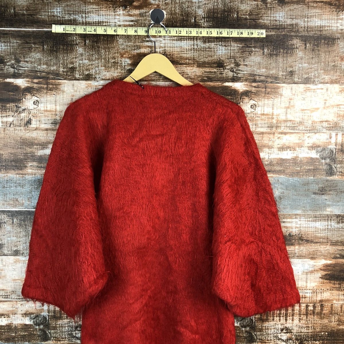 Homespun Knitwear × Japanese Brand Japanese Brand Red Mohair Cardigan #A2295 Size XL / US 12-14 / IT 48-50 - 11 Thumbnail
