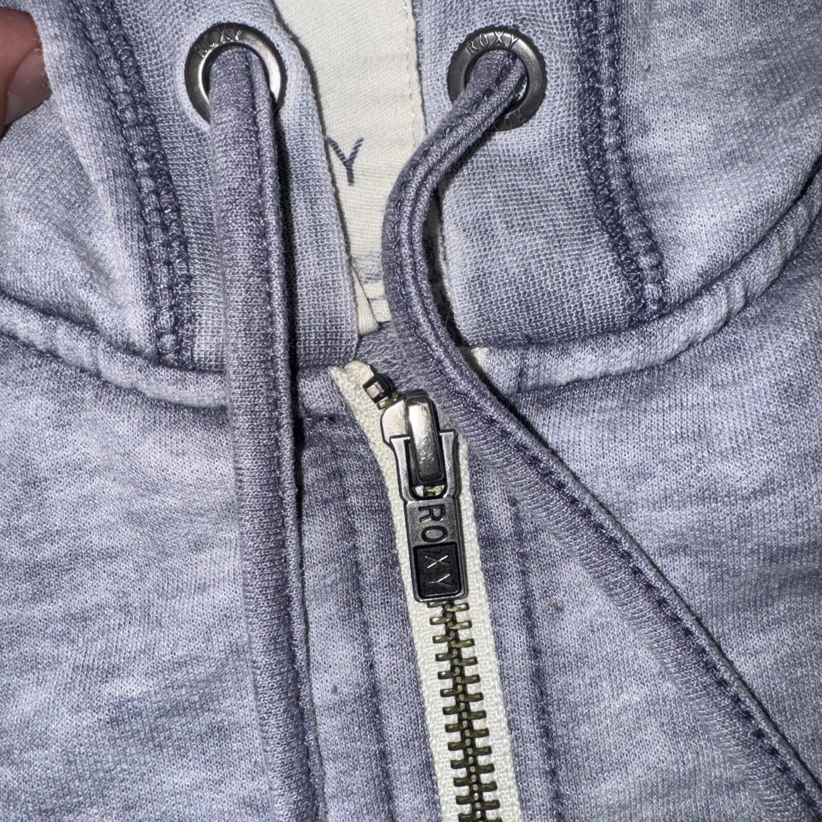 Japanese Brand × Vintage Roxy Full Zip Hoodie Large 19x26 Gray Lightweight Y2K Size L / US 10 / IT 46 - 4 Thumbnail