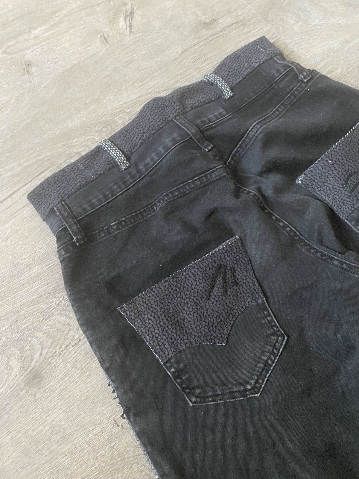 Handmade Jeans with Pearls & Leopard Waistband Size US 32 / EU 48 - 10 Thumbnail