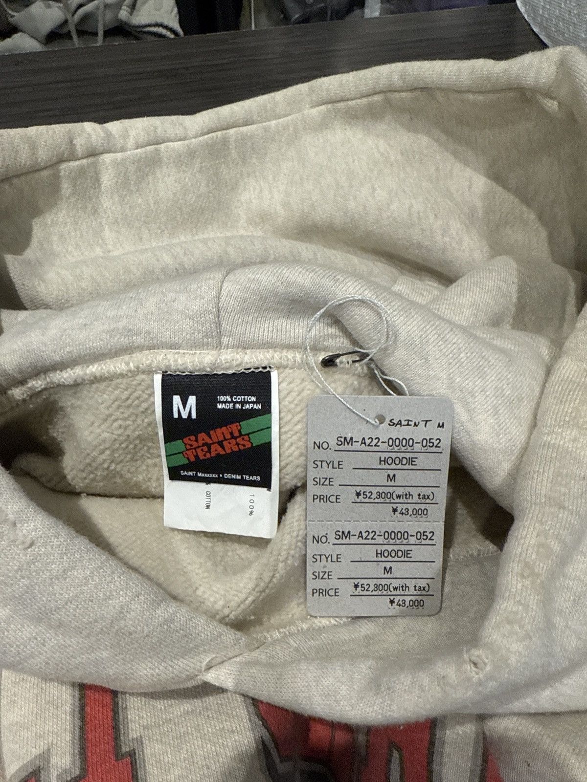 DENIM TEARS × Saint Michael Saint Michael Denim Tears Holy Grail Hoodie Cream Size US M / EU 48-50 / 2 - 3 Thumbnail