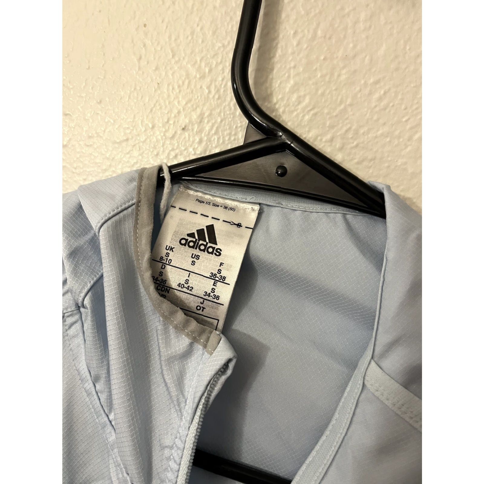 Adidas Adidas Womens Windbreaker Jacket Hoodie Blue Zip Size S - Track Jacket Casual Activewear Womens Small Blue Size S / US 4 / IT 40 - 3 Thumbnail