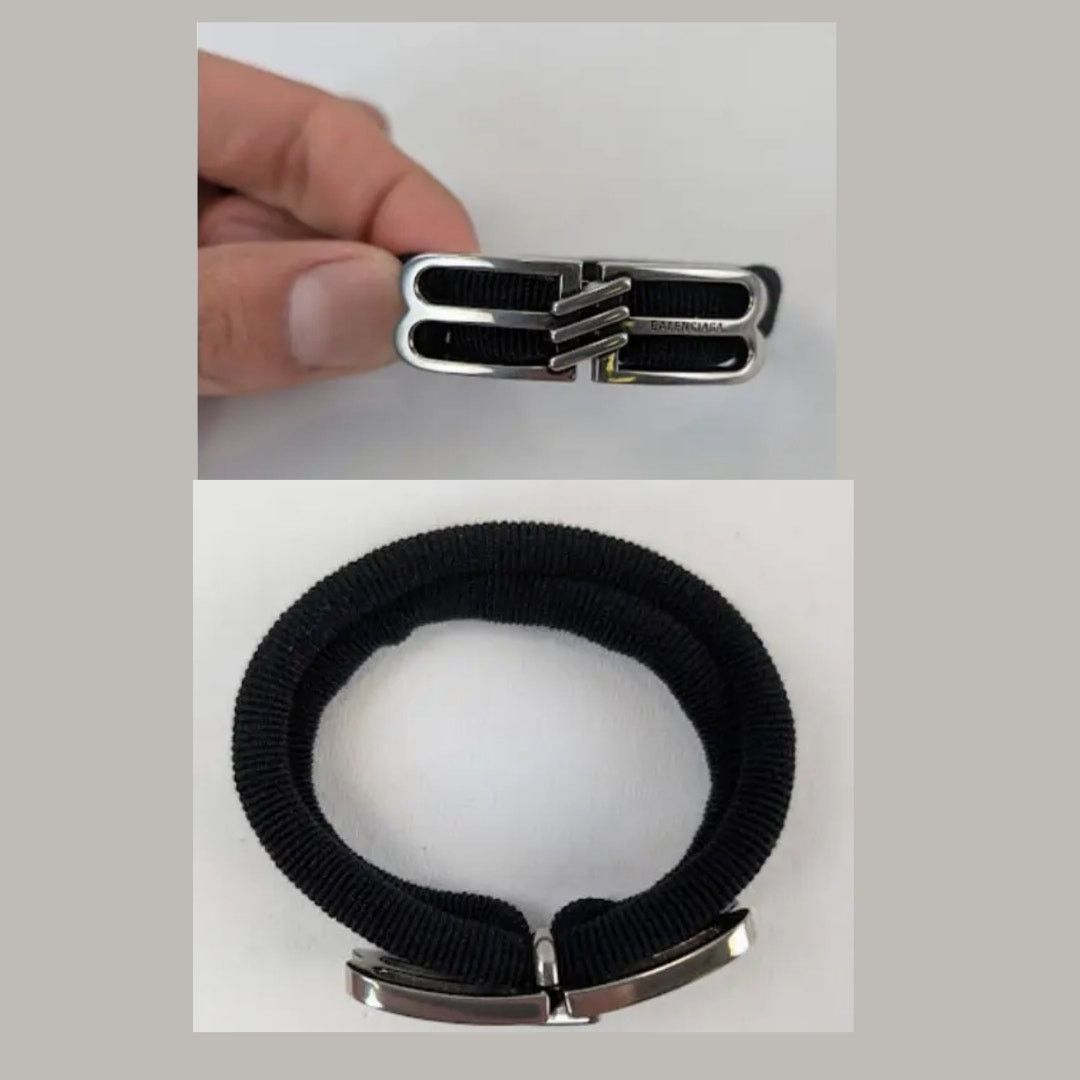 Balenciaga o1rshd1 Q:2 / Size: OS / BB Icon Hair Tie in Black Size ONE SIZE - 1 Thumbnail