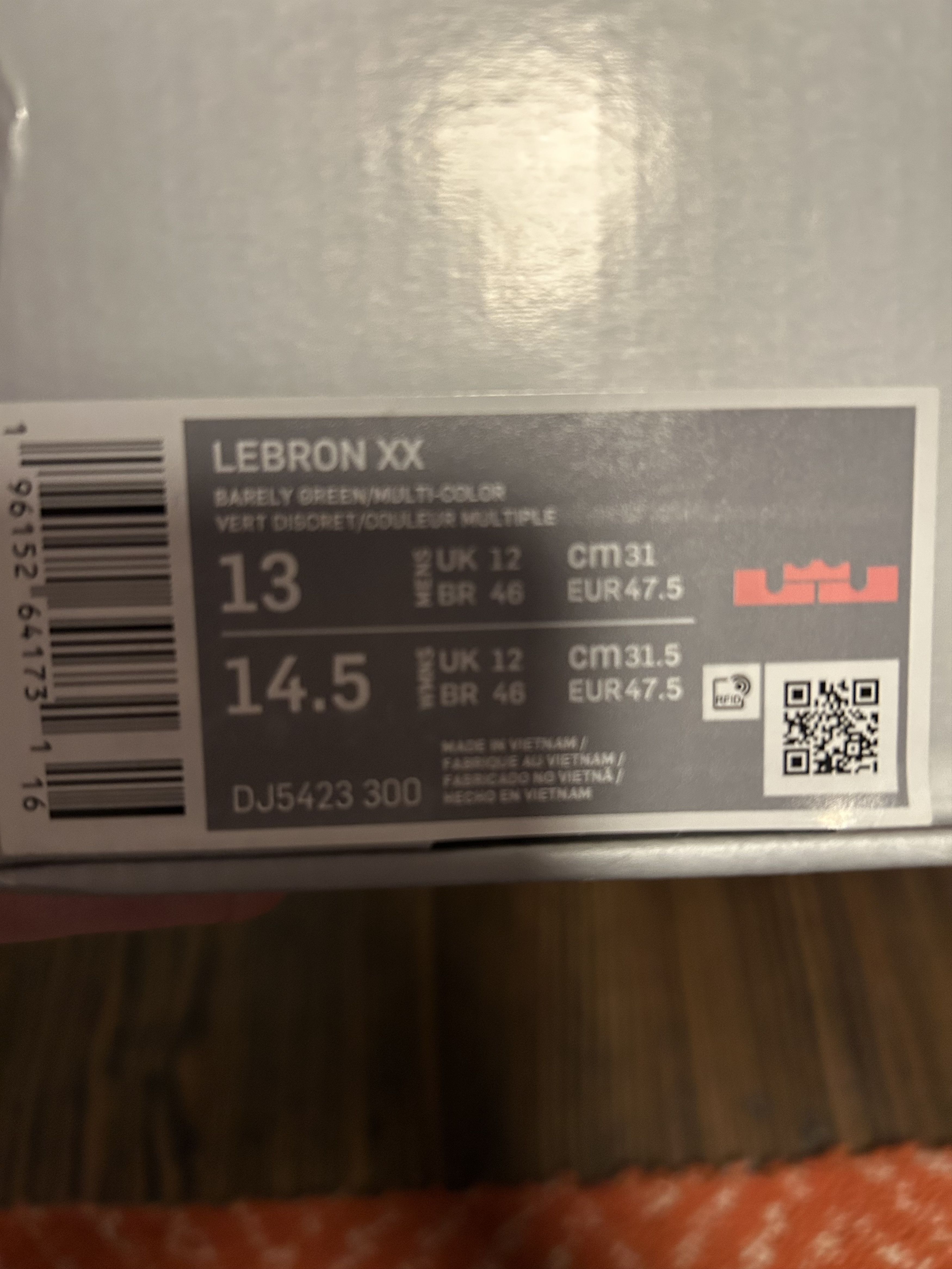 Nike Nike LeBron XX/20 Time Machine men’s size 13 Size US 13 / EU 46 - 7 Thumbnail